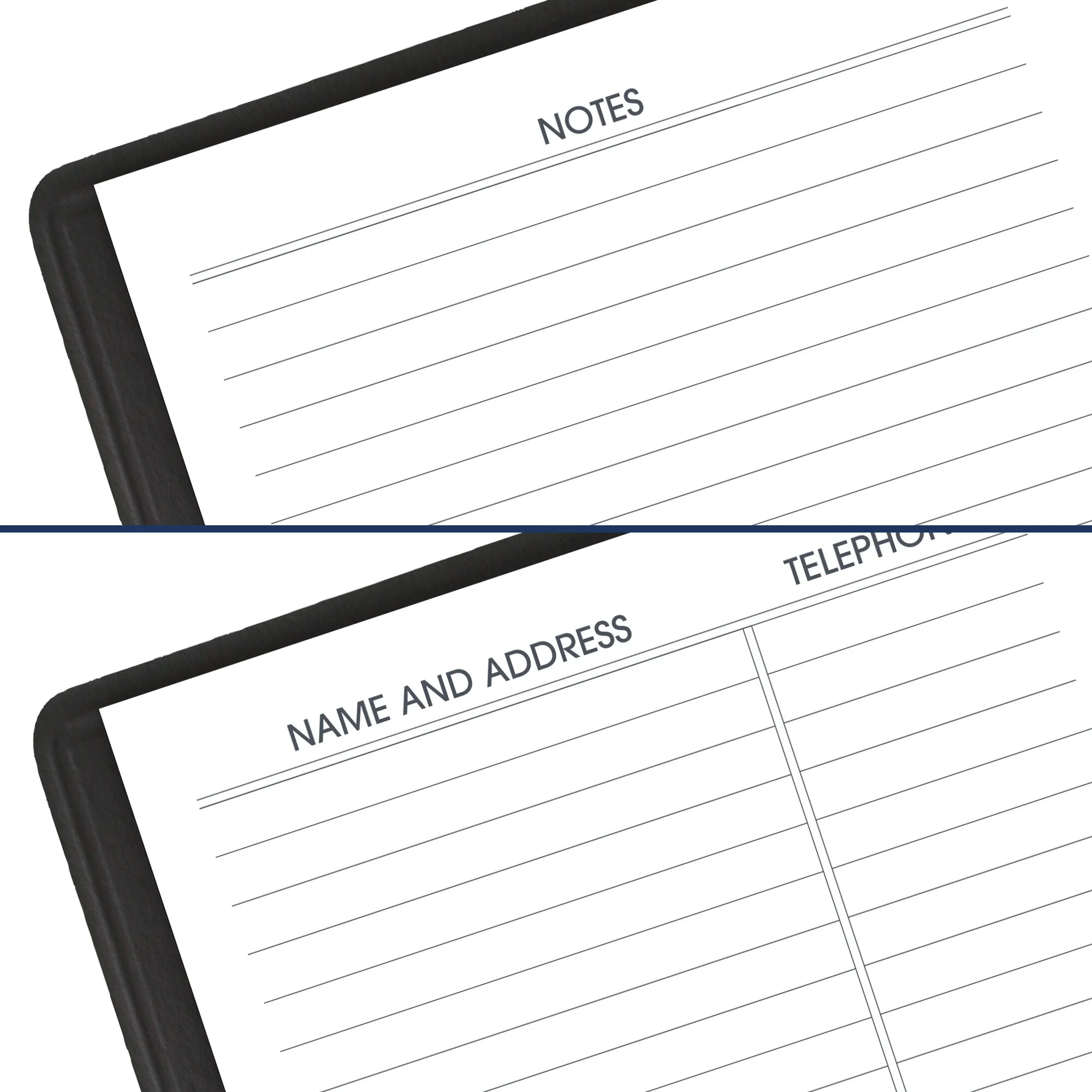 AT-A-GLANCE 2025-2026 Two Year Monthly Planner Black Pocket 3 12 x 6 - Monthly