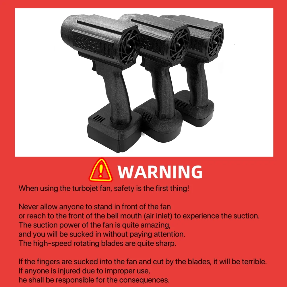 Jet Fan,With 18v 50mm Motor Fan Tool Compatible With 18v 20v Batteries Handheld Ducted Compatible With Ducted Turbofan 18v 20v Car Blower Ducted Fan Buzhi