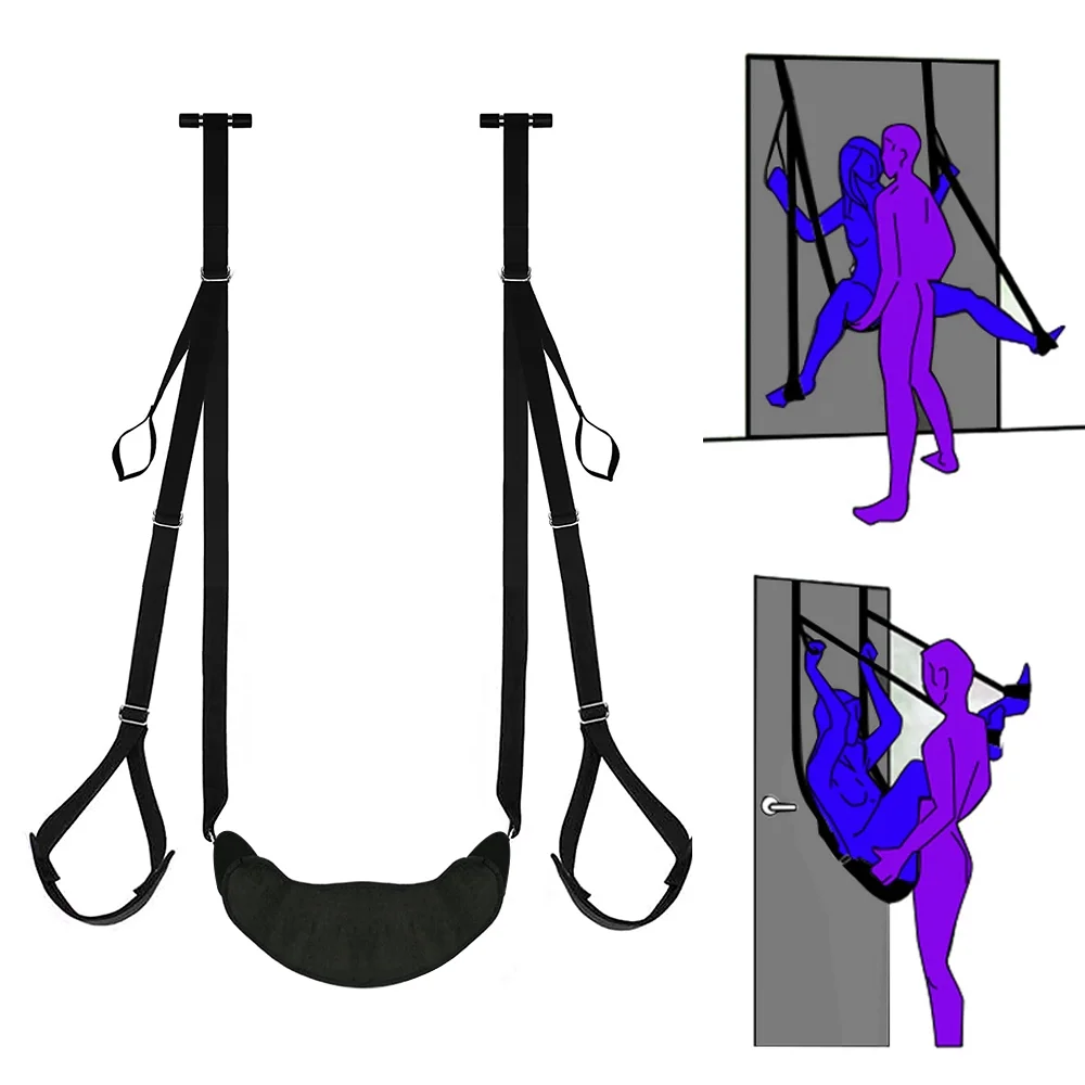 Door Swing for Adults Slingshot Swing Yoga Doorway Heavy Duty Body Stand Adjustable Straps for Couples Love Slings Door Frame Hanging Leg Restraints Spreader Sex Toys for Couples TS A1