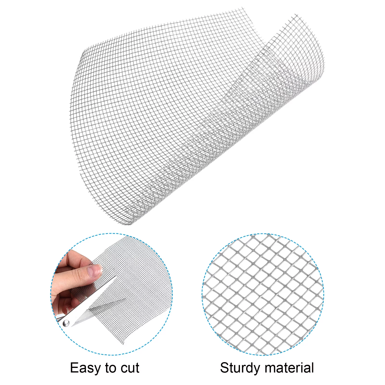 Uxcell Flower Pot Hole Mesh Pad, 4 x 4 Inch Square Drainage Hole Screen Bottom Grid Mat, Gray 100 Pack