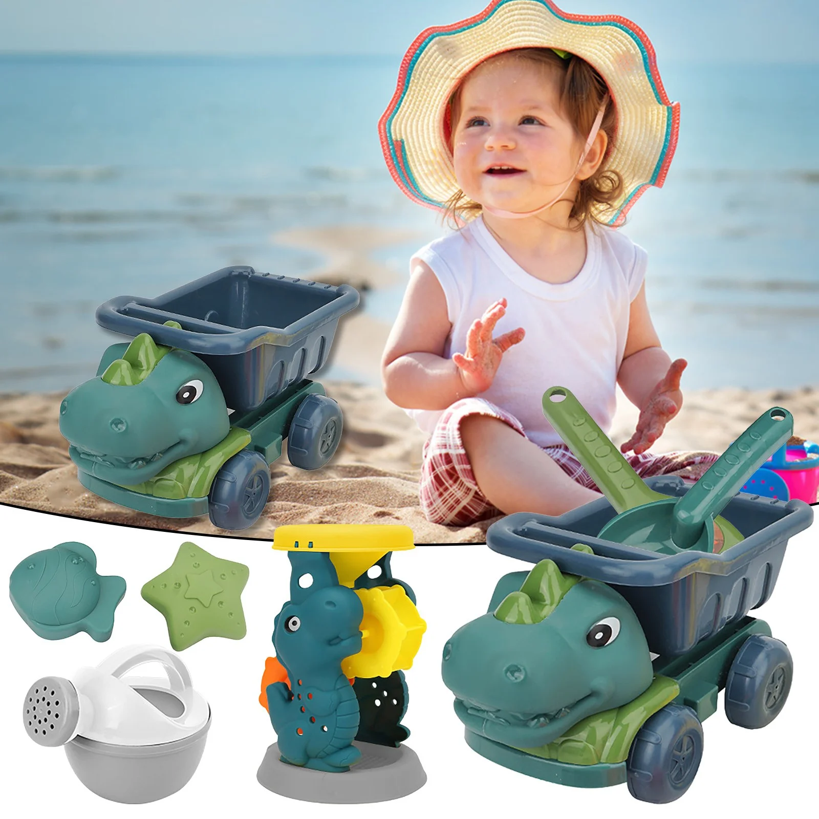 BOLUOYI Toys for Ages 8-13Boys Doggy Toys 4Th of July Party 7Pc Beach Shovel Children's Shovel Play Water Pull Play Toys Beach Toys