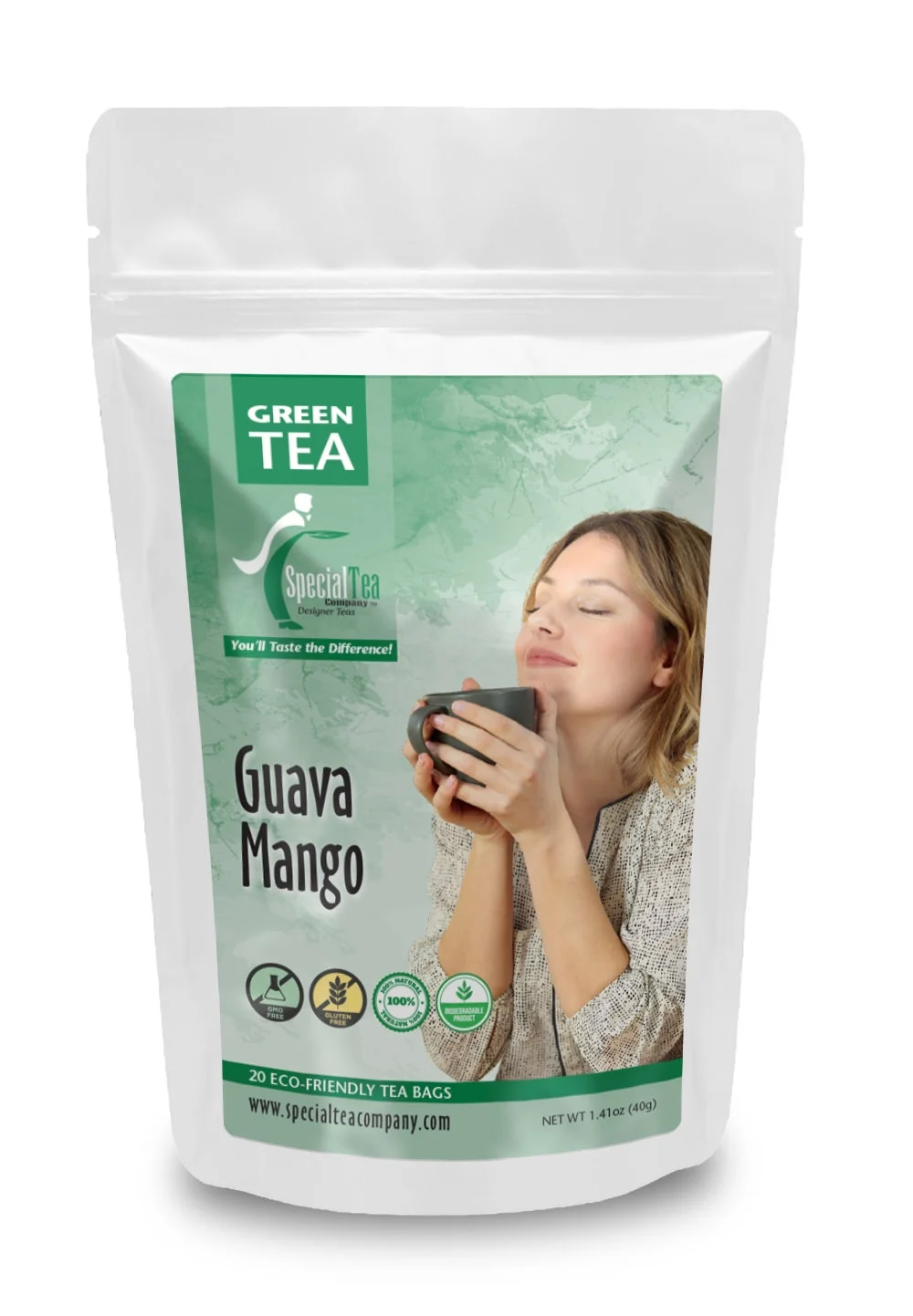 Special Tea Guava Mango Green Tea, 20 Tea Bags