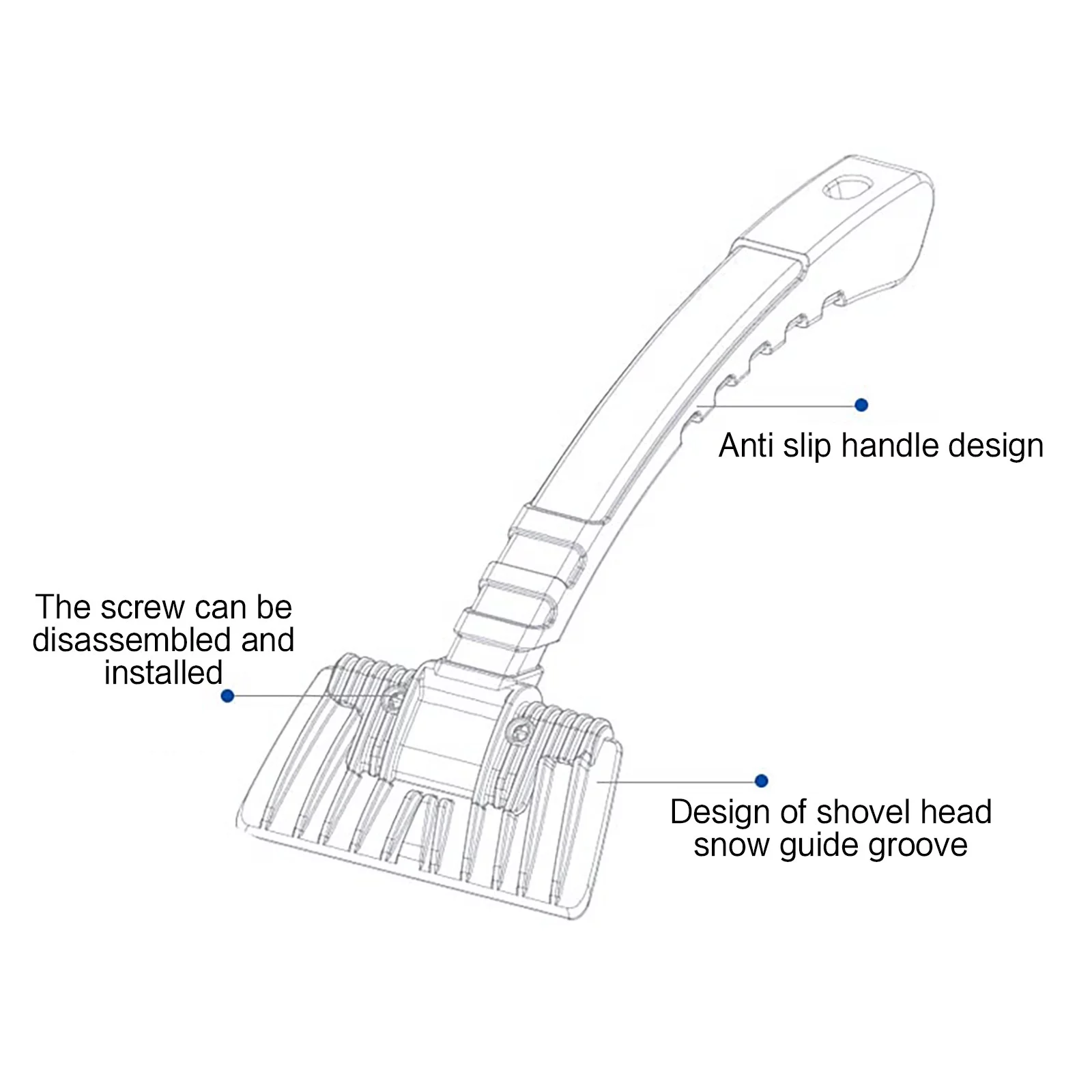 NLLSHGJ Windshield Snow Removal Scraper Ice Shovel Window Clean Auto Car Vehicle Tool