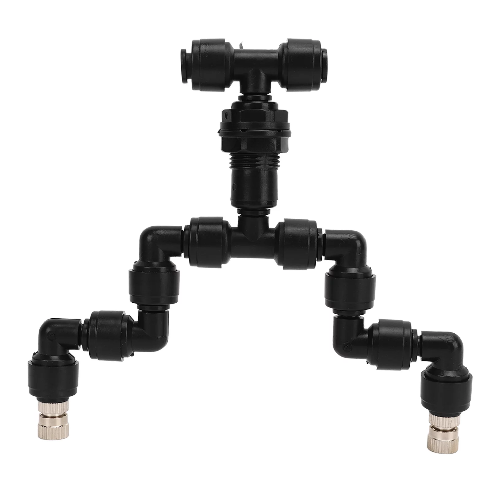 Double Head Reptiles Sprinkler Reptiles Mist Sprinkler Double Head 360 Degree Rotation Spray Nozzle for Climbing Pet Feeding Box Silver