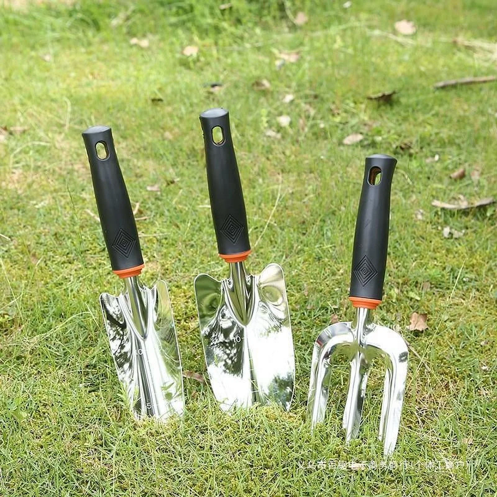 New Gardening Shovel Planting Tools Aluminum Alloy Flower Shovel Spade Shovel Digging Soil Loosening Vegetable Planting Tools Three-Piece Set Wear-Resistant