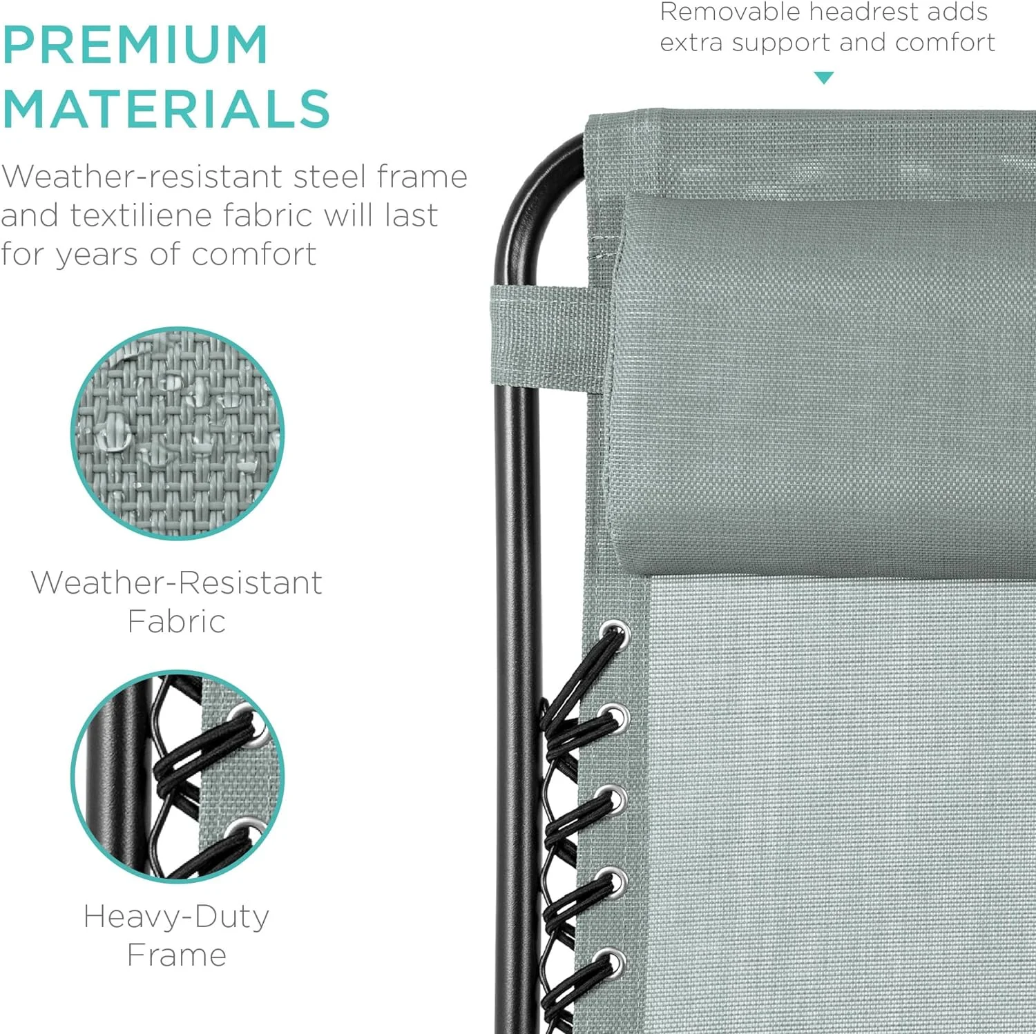 Set of 2 Adjustable Steel Mesh Zero Gravity Lounge Chair Recliners w/Pillows and Cup Holder Trays - Stardew