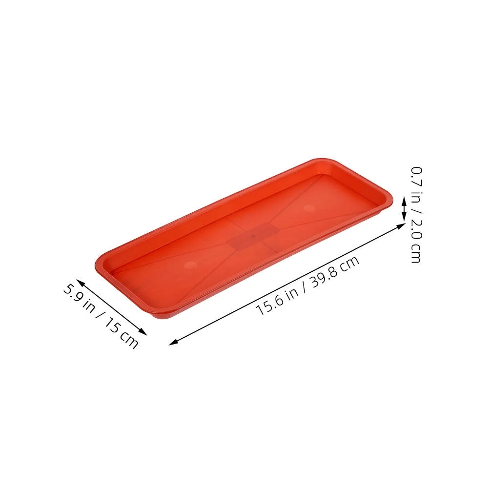 Jibingyi 6pcs Plastic Plant Pot Saucer Rectangle Plant Saucers Drip Tray Flower Pot Drip Trays