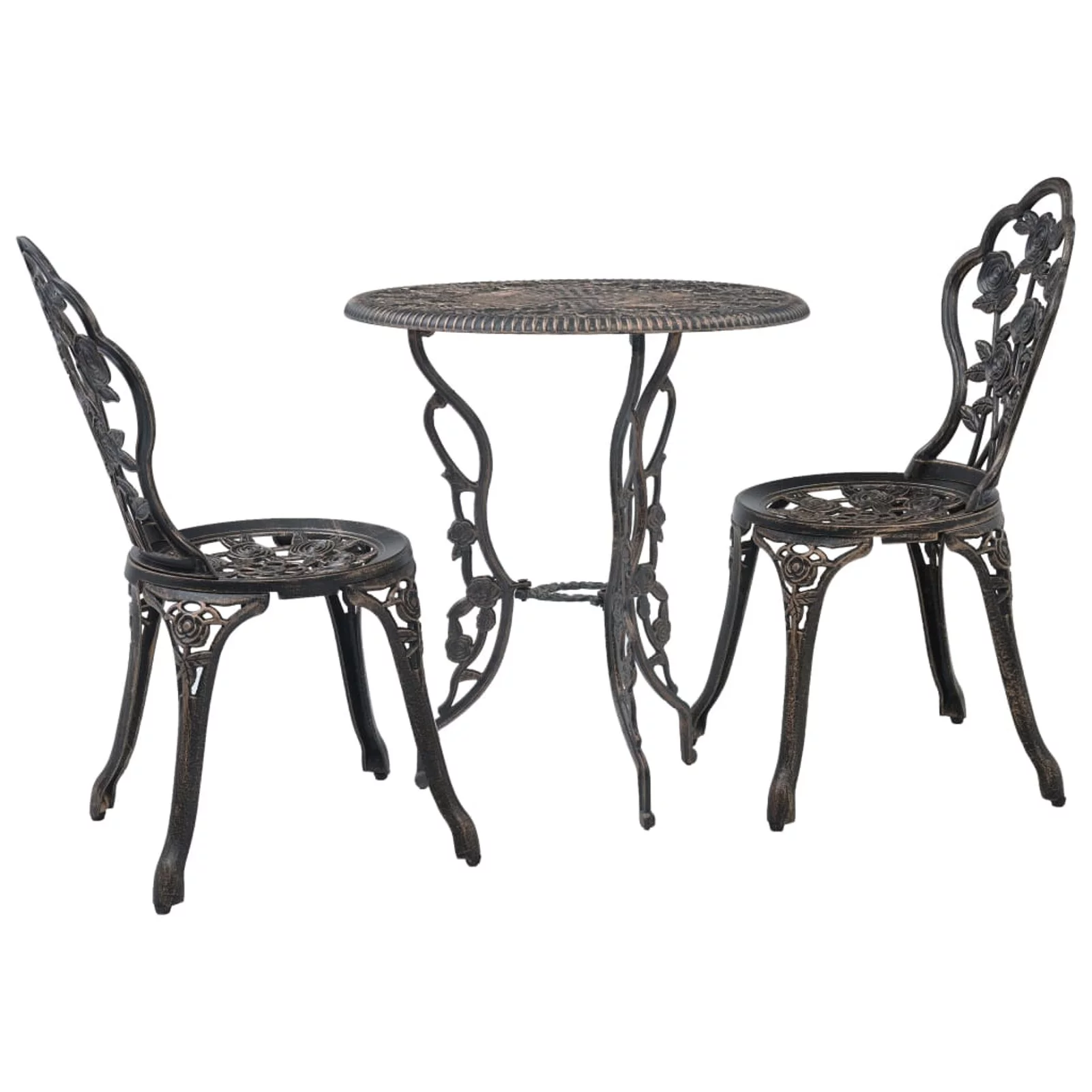 Andoer parcel,Cast Aluminum Patio Furniture Set And Chairs Cast Set Patio Table And 3 Piece Patio Table Porch Furniture Cast Restaurant Patio Balcony Set Park Porch And 2 Chairs Rewis