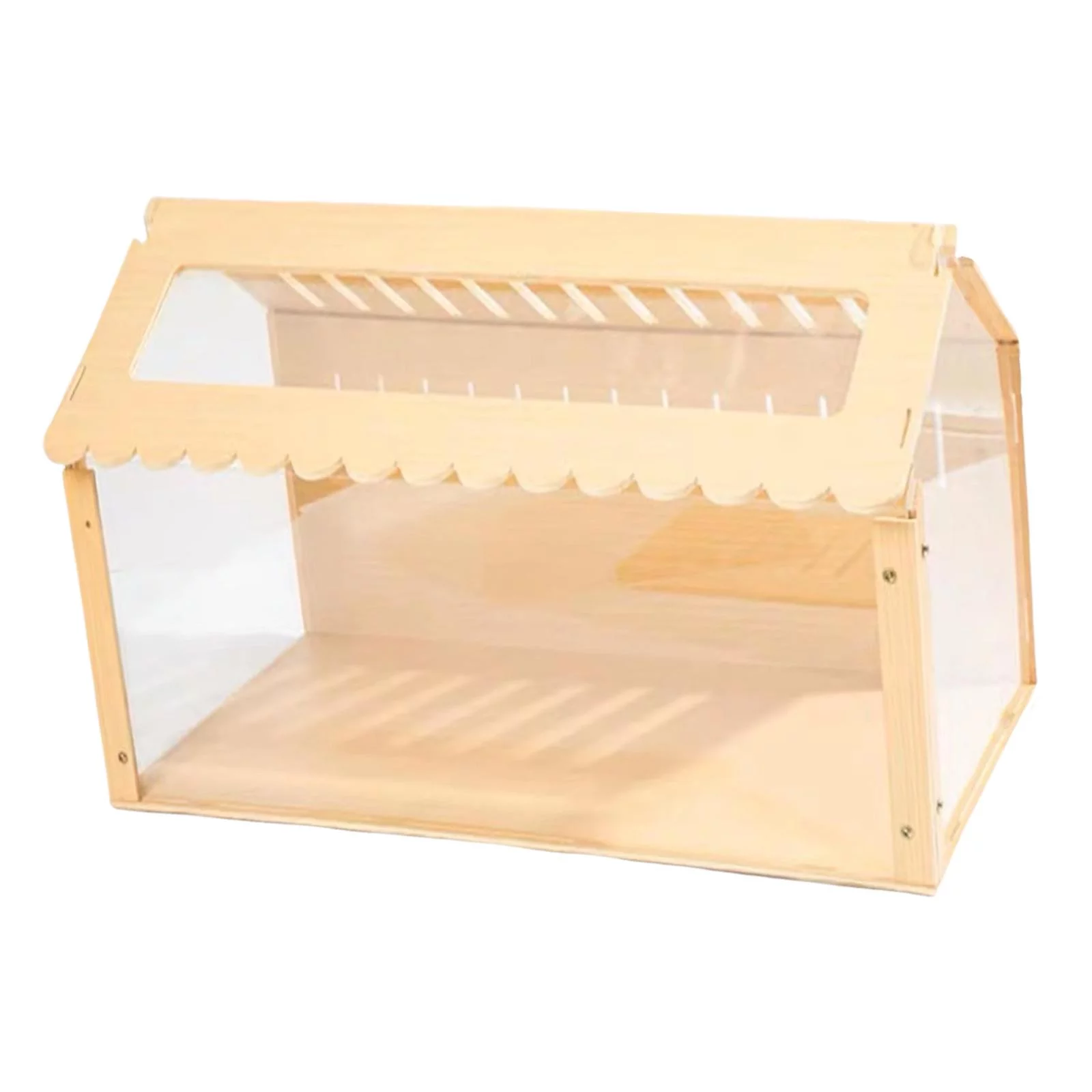 Tooyful Hamster Hideout Nesting Villa Exercise Toy Habitat Decor Assemble Mice Rat Habitat Wood for Guinea Pig Chinchillas Rutin Chicken 60x32x38CM