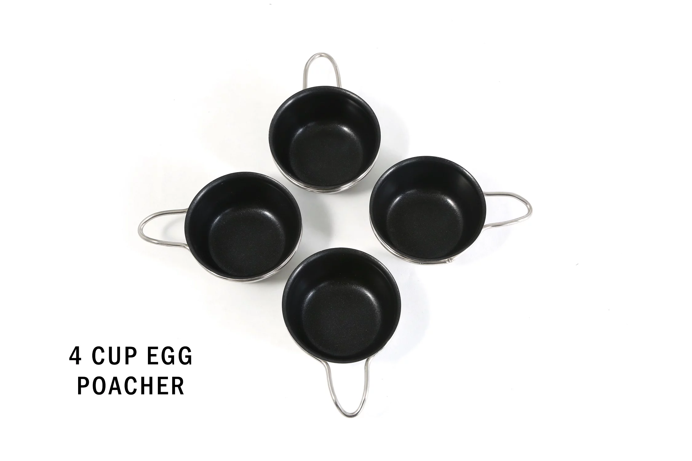 Cook Pro 4 Cup 18/10 Stainless Steel Egg Poacher w/ Non-Stick Coating