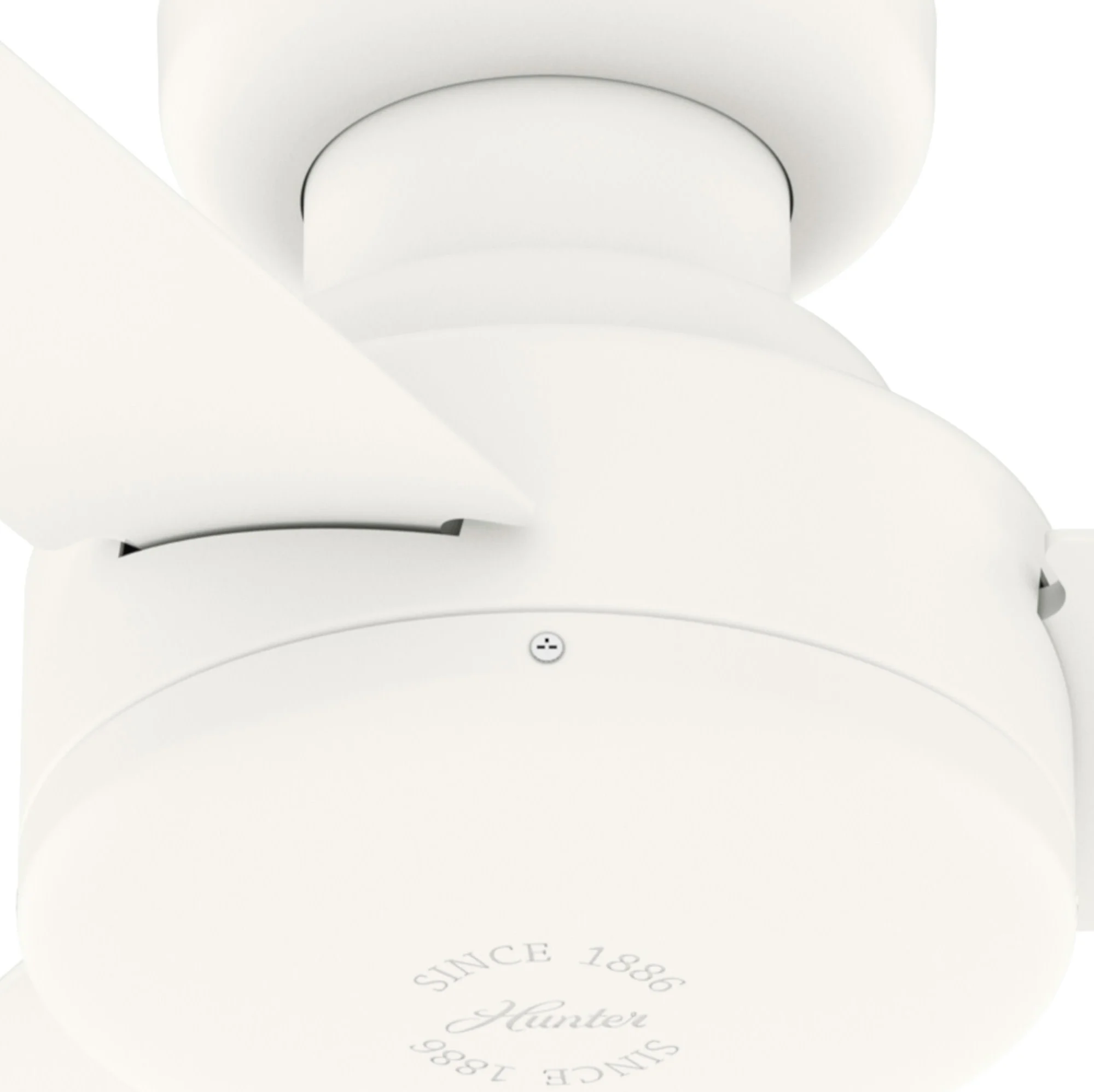 HUNTER - 52402 - Hunter 44 inch Presto Matte White Low Profile Ceiling Fan and Wall Control