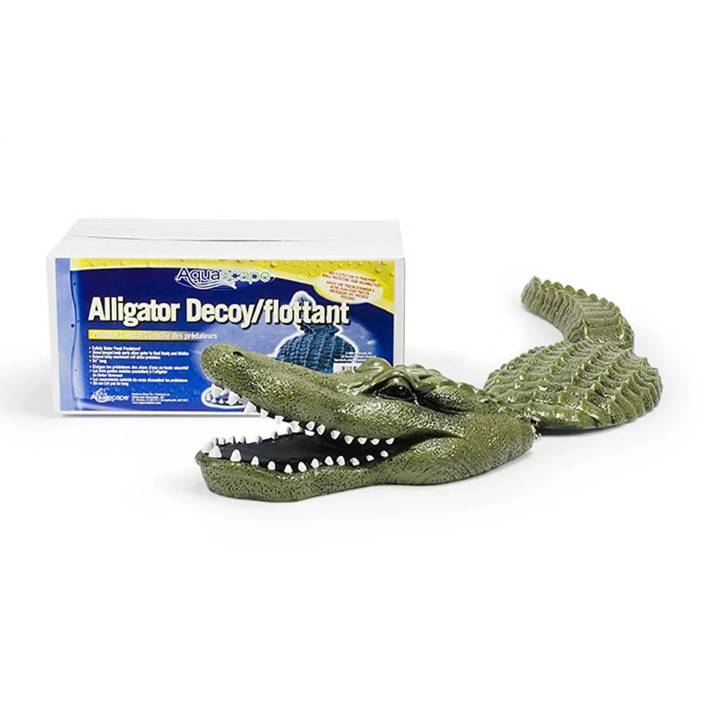 Aquascape 93000 3 Piece Koi Fish Pond Floating Alligator Predator Decoy, Green