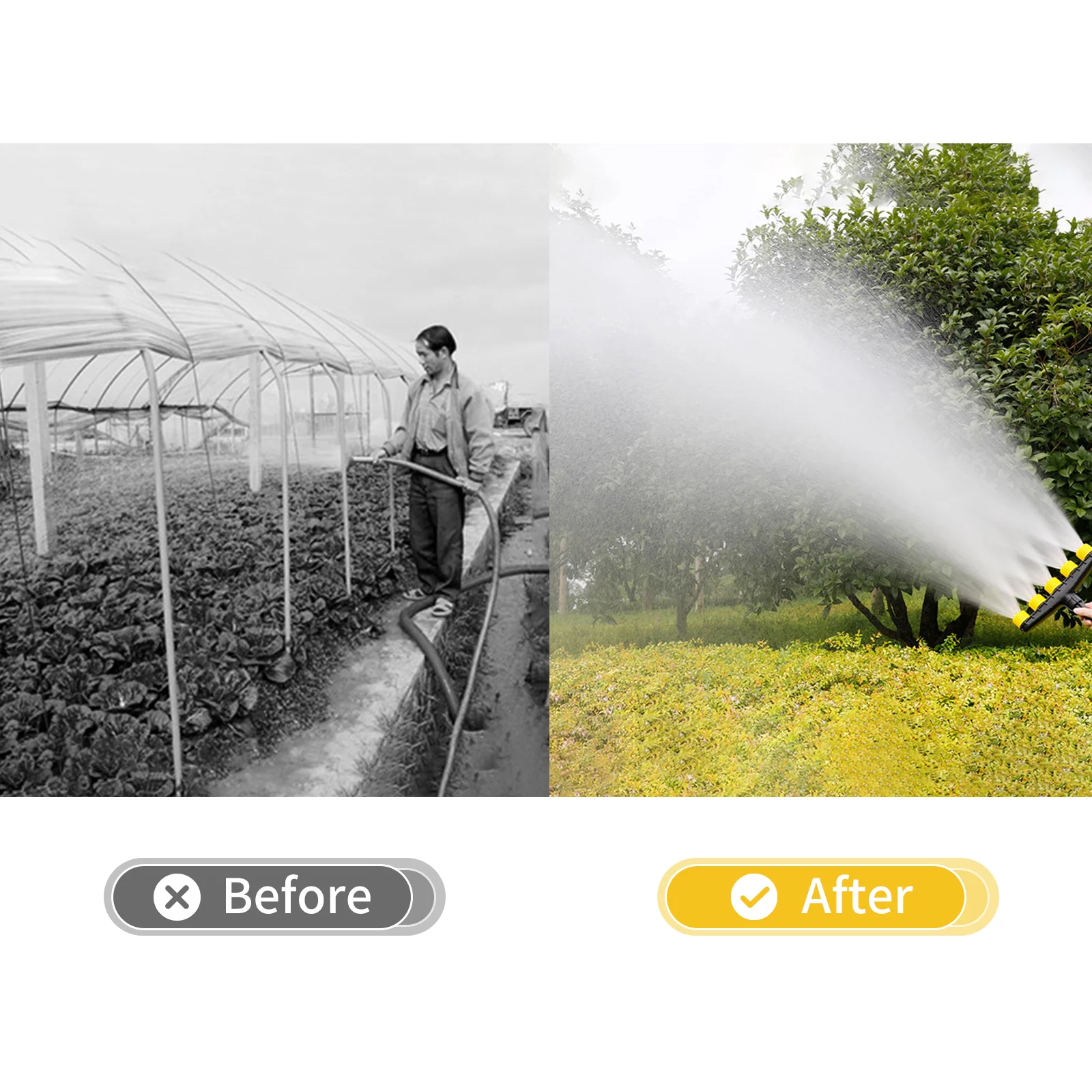 Adjustable Multi Tips Sprinkler Head, Leak Proof Design for Effective Water Resource Utilization