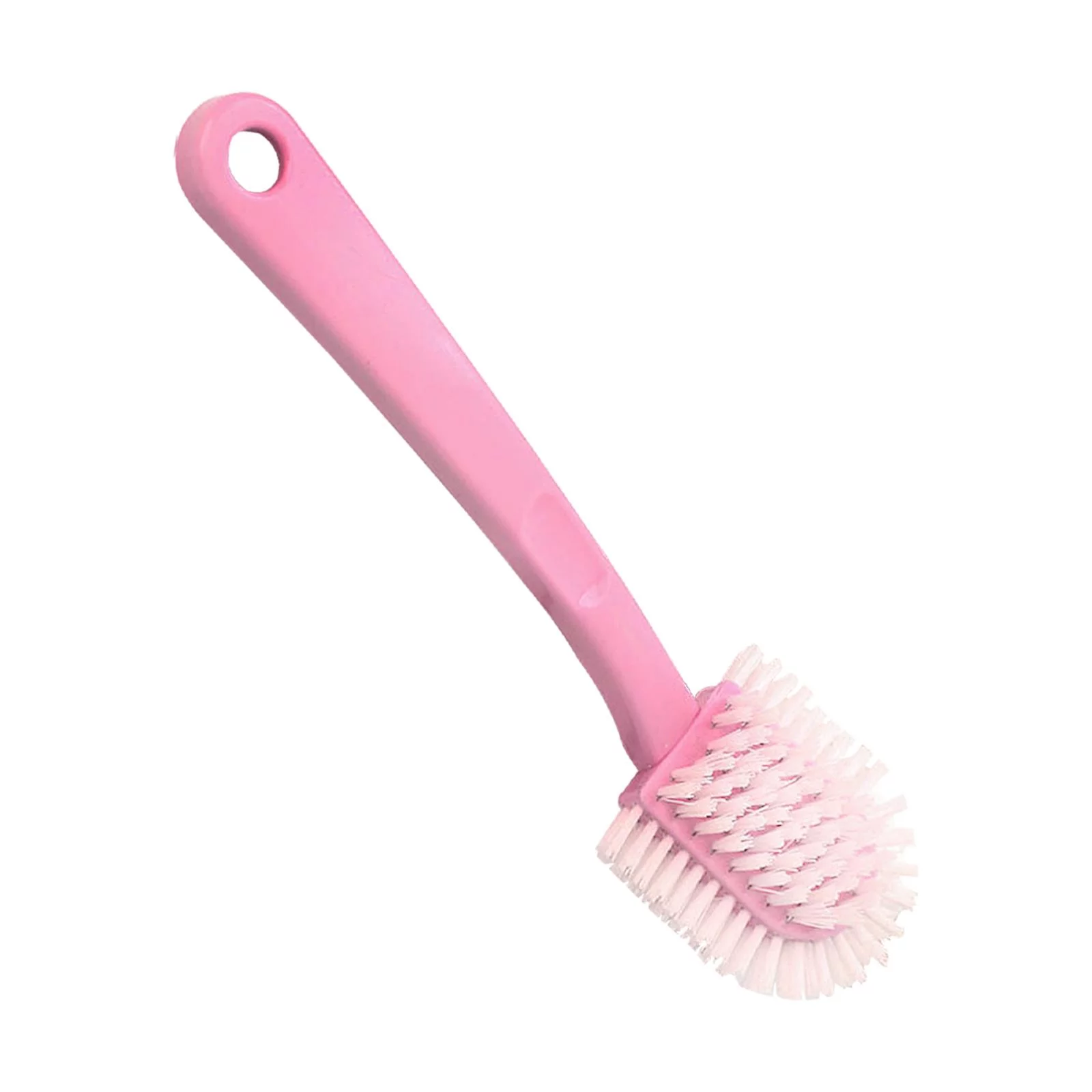 Multifunctional double-sided shoe washing brush PP material Durable with hanging Pink