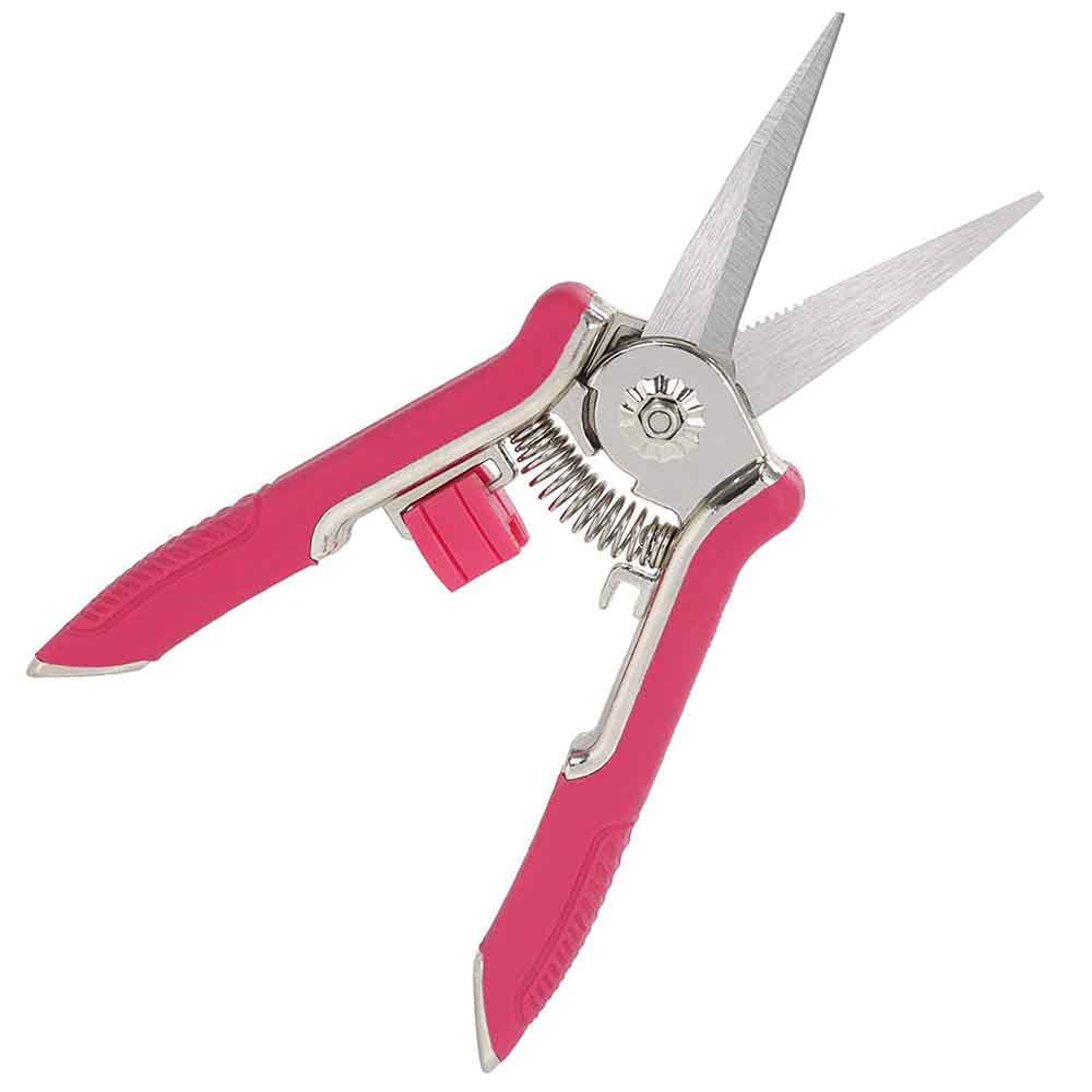 FLORA GUARD 6.5 Bypass Pruning Shears for Gardening,Sharp Plant Trimming Scissors for Precise Cuts (Pink)