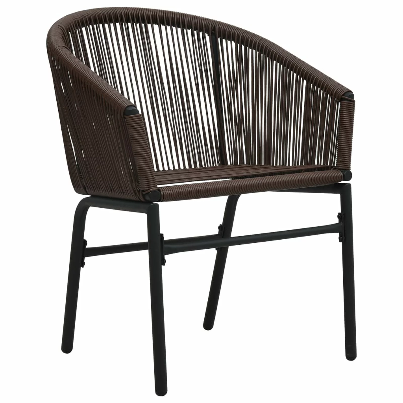 Andoer Patio Chairs 2 pcs Brown PVC Rattan