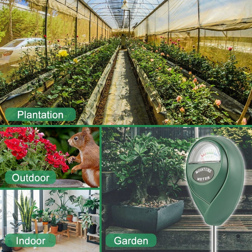 HOTBEST Soil Moisture Sensor Meter Plant Soil Meters Soil Water Monitor Hydrometer for Garden Lawn Farm Indoor No Batteries Required