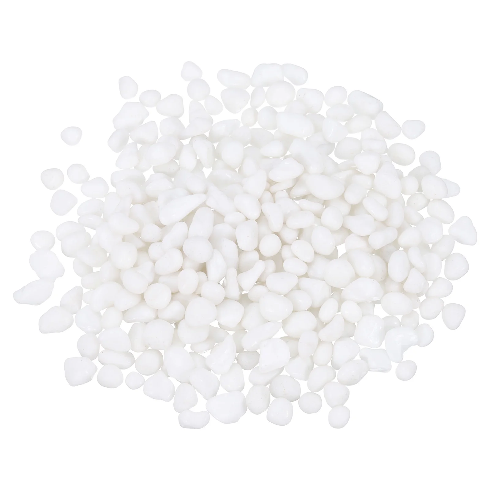 Round Fire Glass Beads for Fire Pit, Vase Fillers Beads Gems for Fish Tank Aquarium 6-9mm 300g/0.67 Lbs White