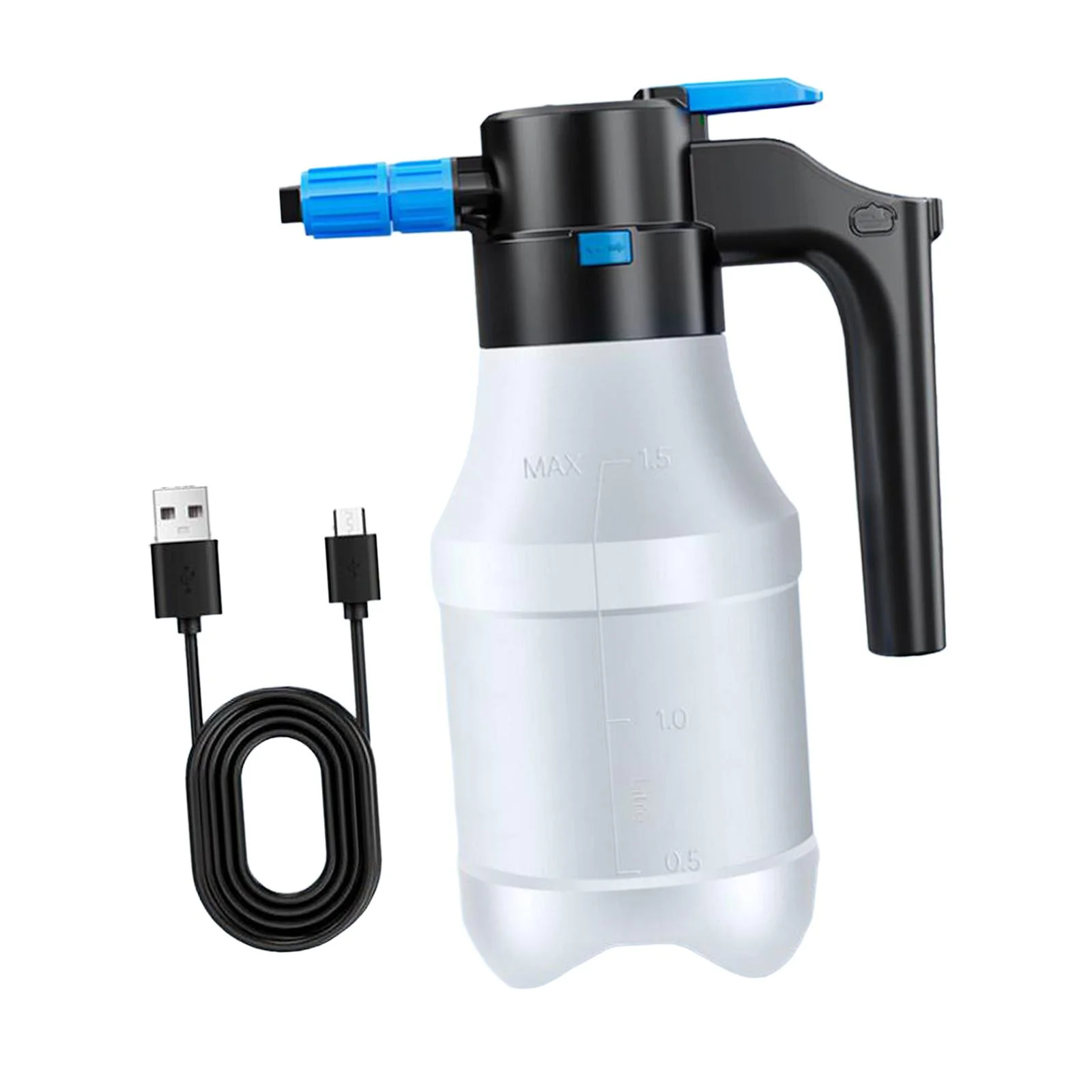 Colaxi 1.5L Electric Pressurized Foam Sprayer USB Rechargeable Sprayer Watering Can Pump Foam Sprayer for Car Detailing Washing