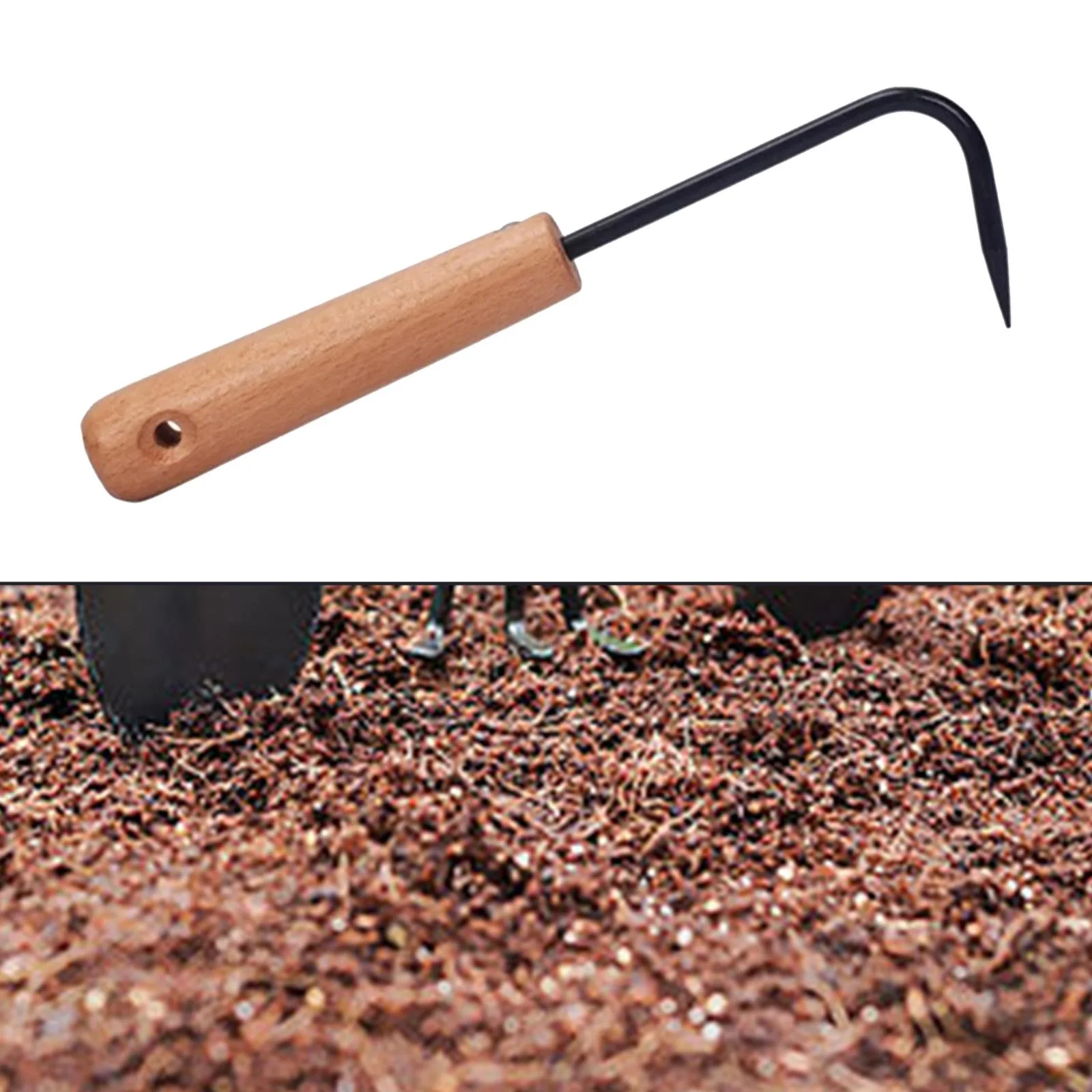 Handle Weed Puller Weeder Rake Hoe with Handle for Tilling Farm Planting Digging