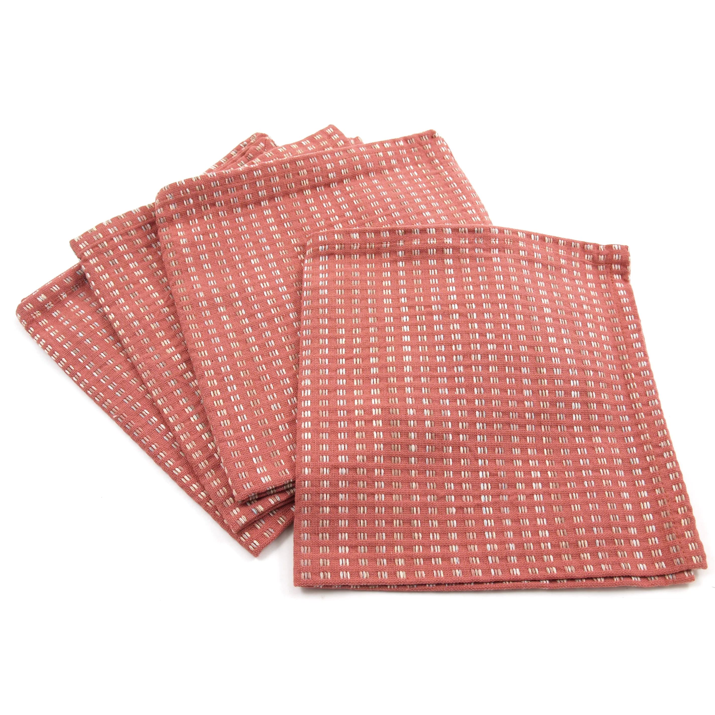 Park B. Smith Cortina Guava Pink 100% Cotton Dinner Napkin, Set of 12
