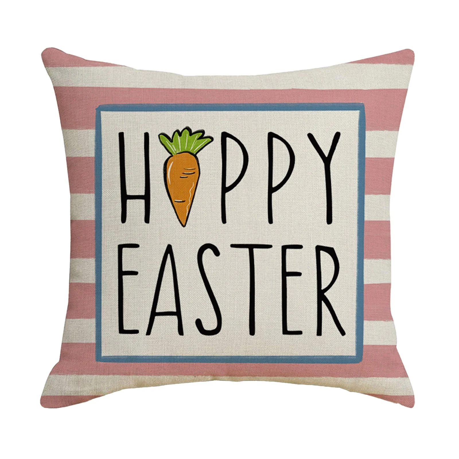 SIfdSeng Light Gray Pillow Cases Standard Size Easter Pillow Covers 17.7X17.7 Inches Decorative Throw Pillow Covers Farmhouse Linen Cushion Case for Home Wedding Indoor Outdoor Decor Satin Pillowcase