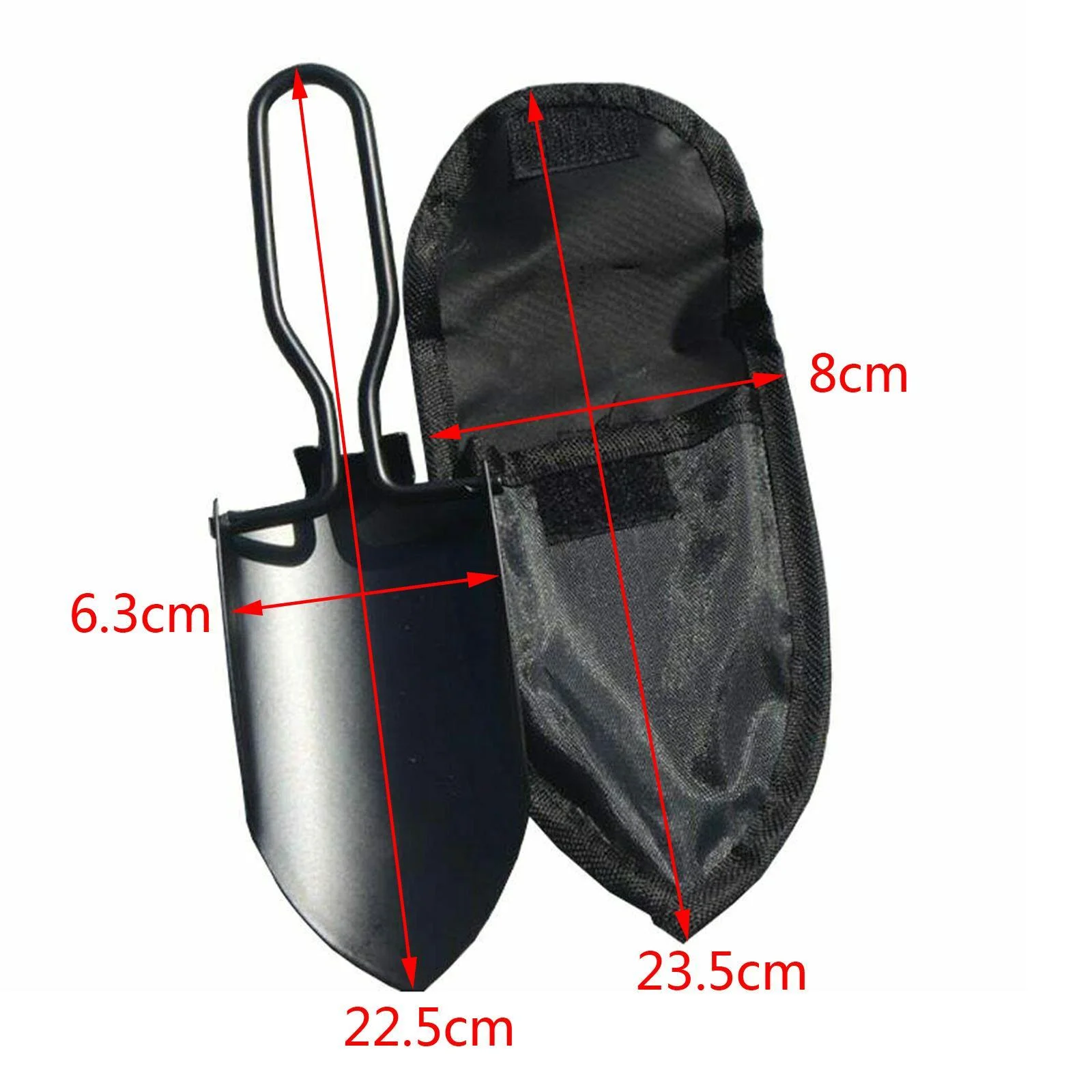 kesoto 5xMini Garden Spade Shovel Gardening Planting Tool Folding Portable Black