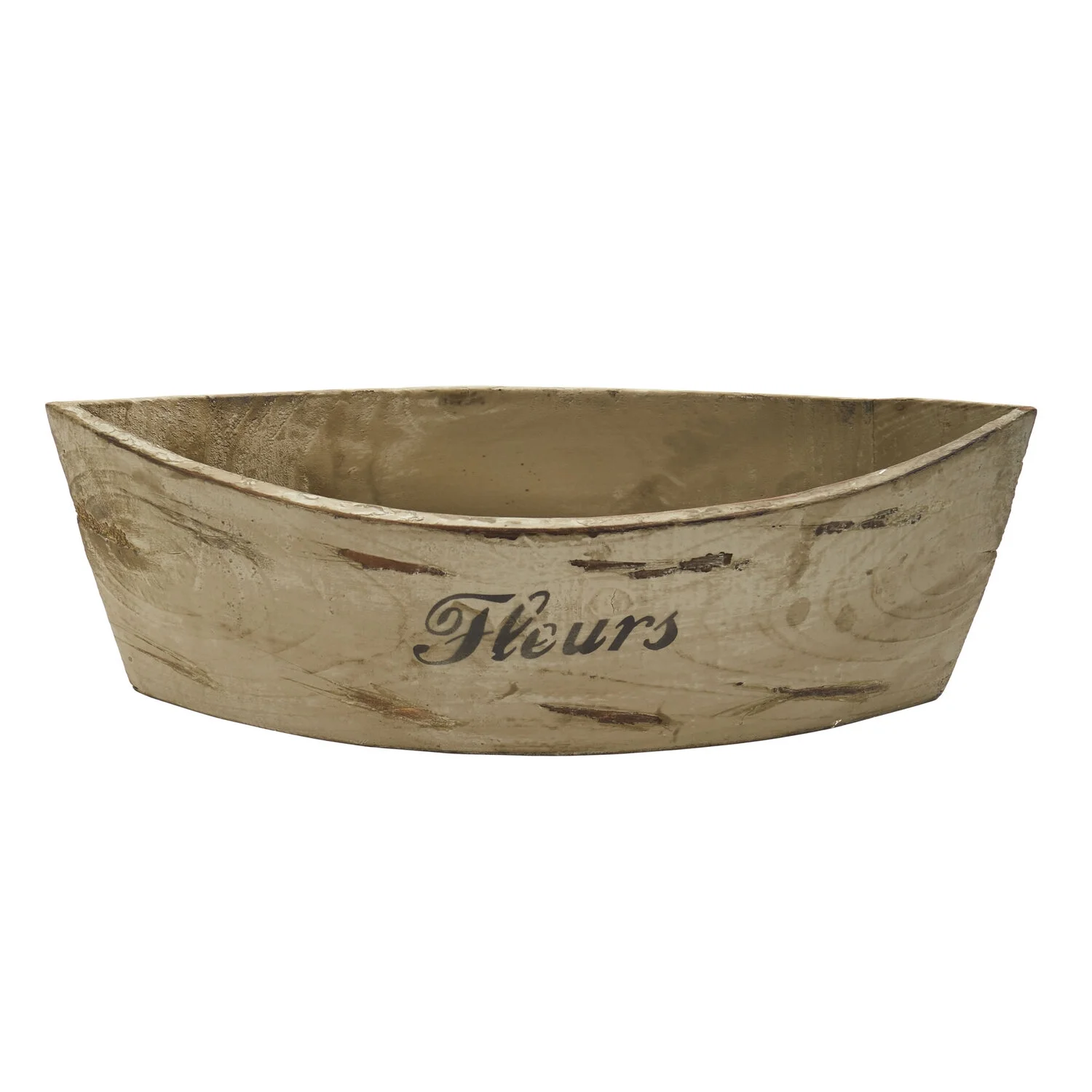 Nearly Natural White Washed Wood Planter (Set of 3)