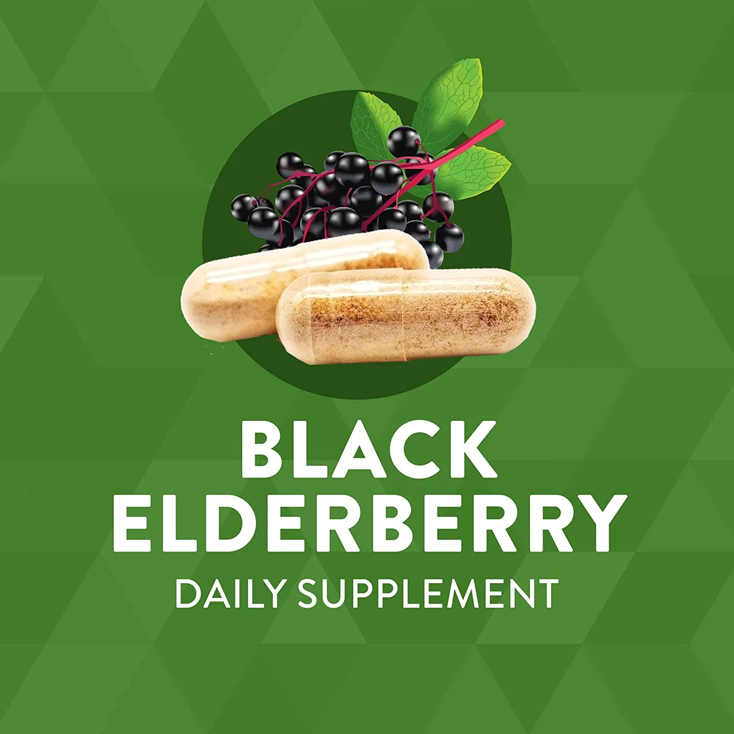 Nature's Way Black Elderberry Capsules, Traditional Immune Support*, 100 Vegan Capsules