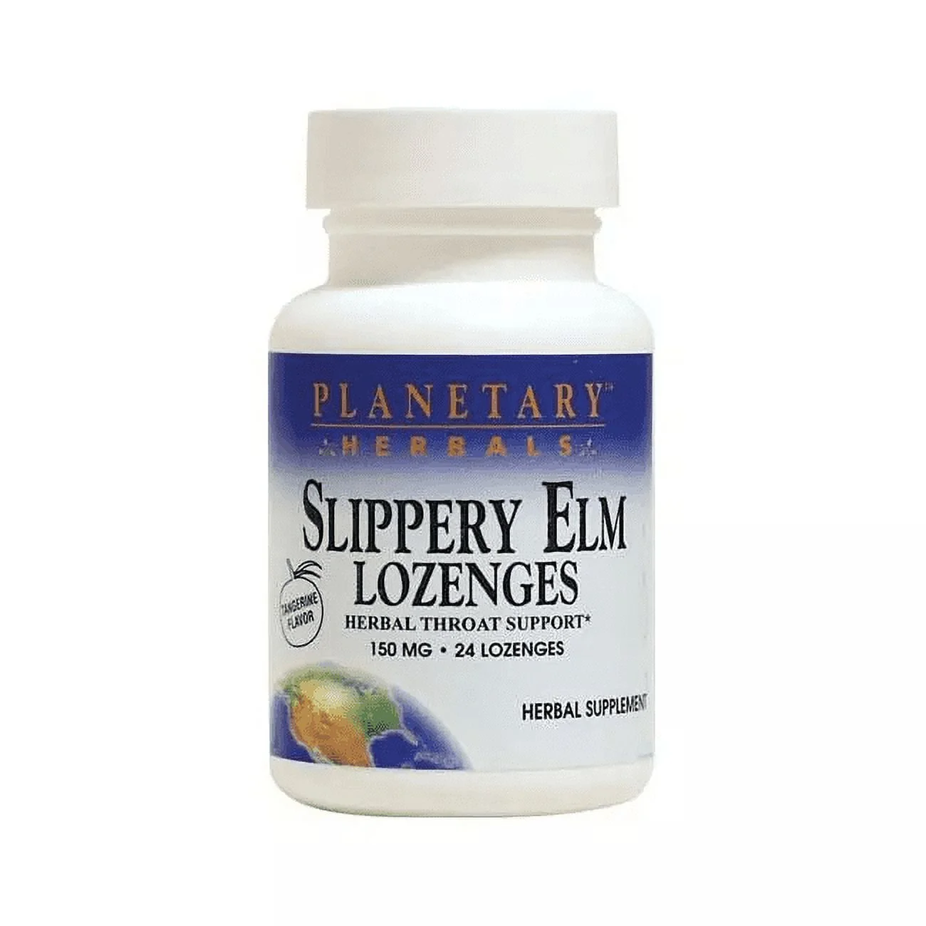 Slippery Elm Lozenges - Tangerine 150 mg 24 Loz