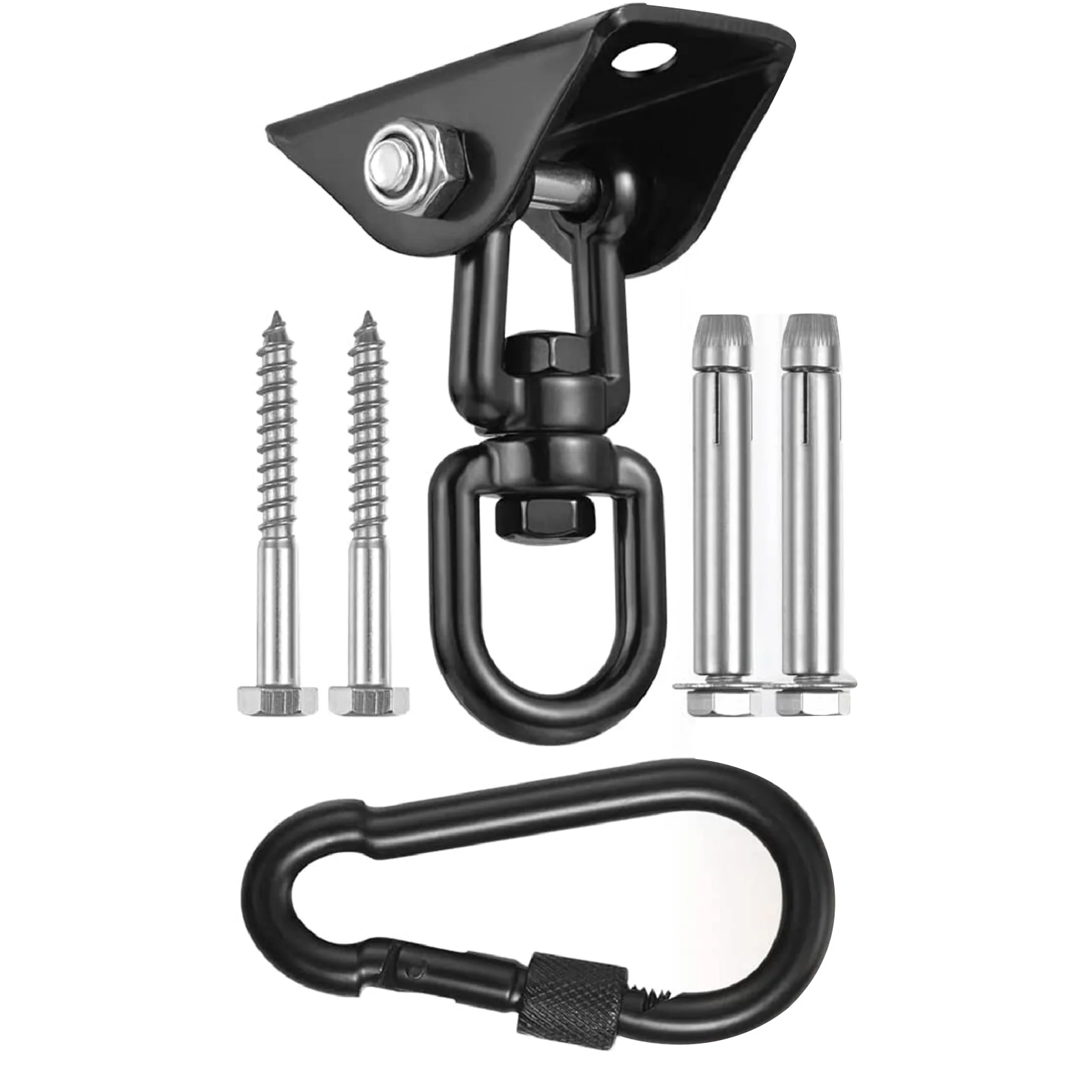 Heavy Duty 360° Swivel Stainless Steel Hammock Hanging Kit Silent and Durable Set for Gym, Yoga, and Swing Exercising