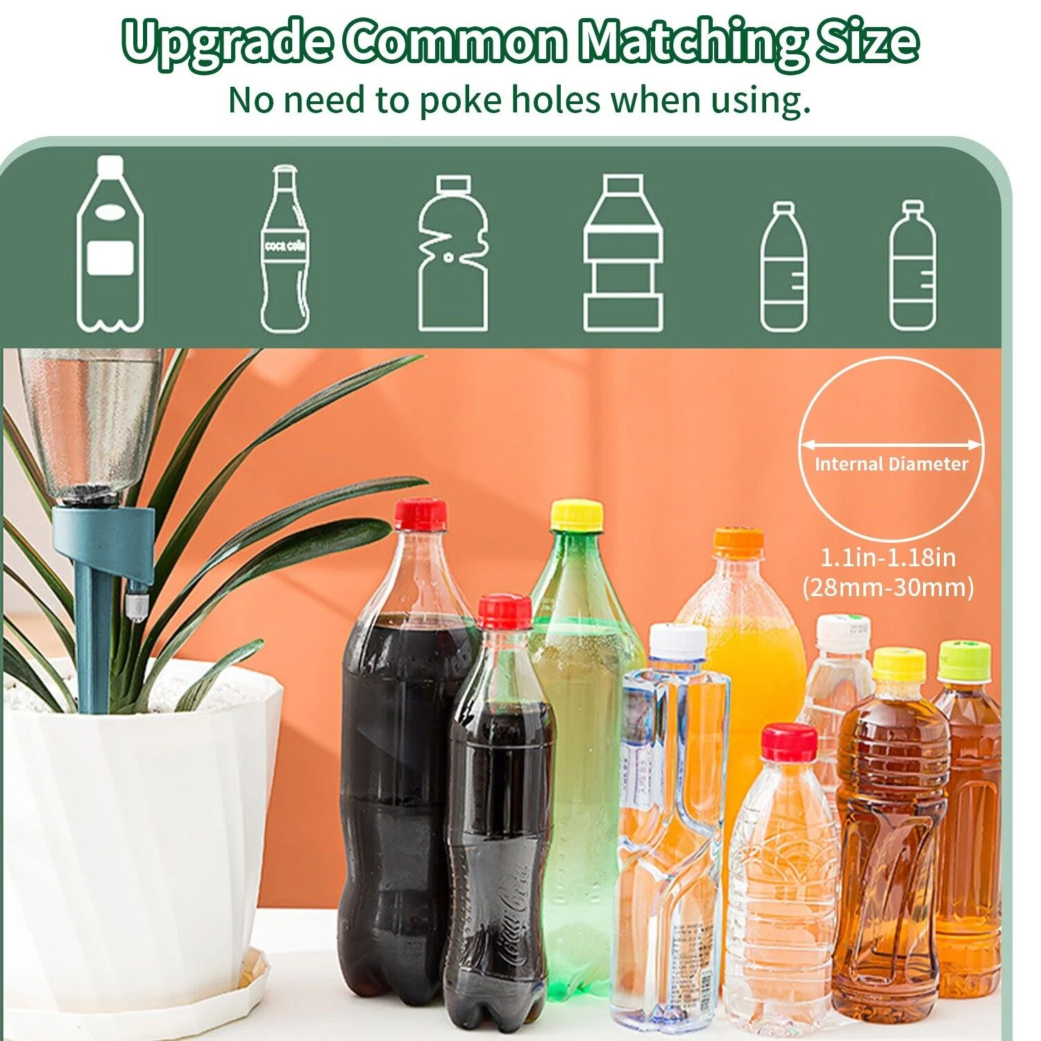 3 PCS Garden Automatic Self Watering Spikes Plants Water Drip Irrigation System