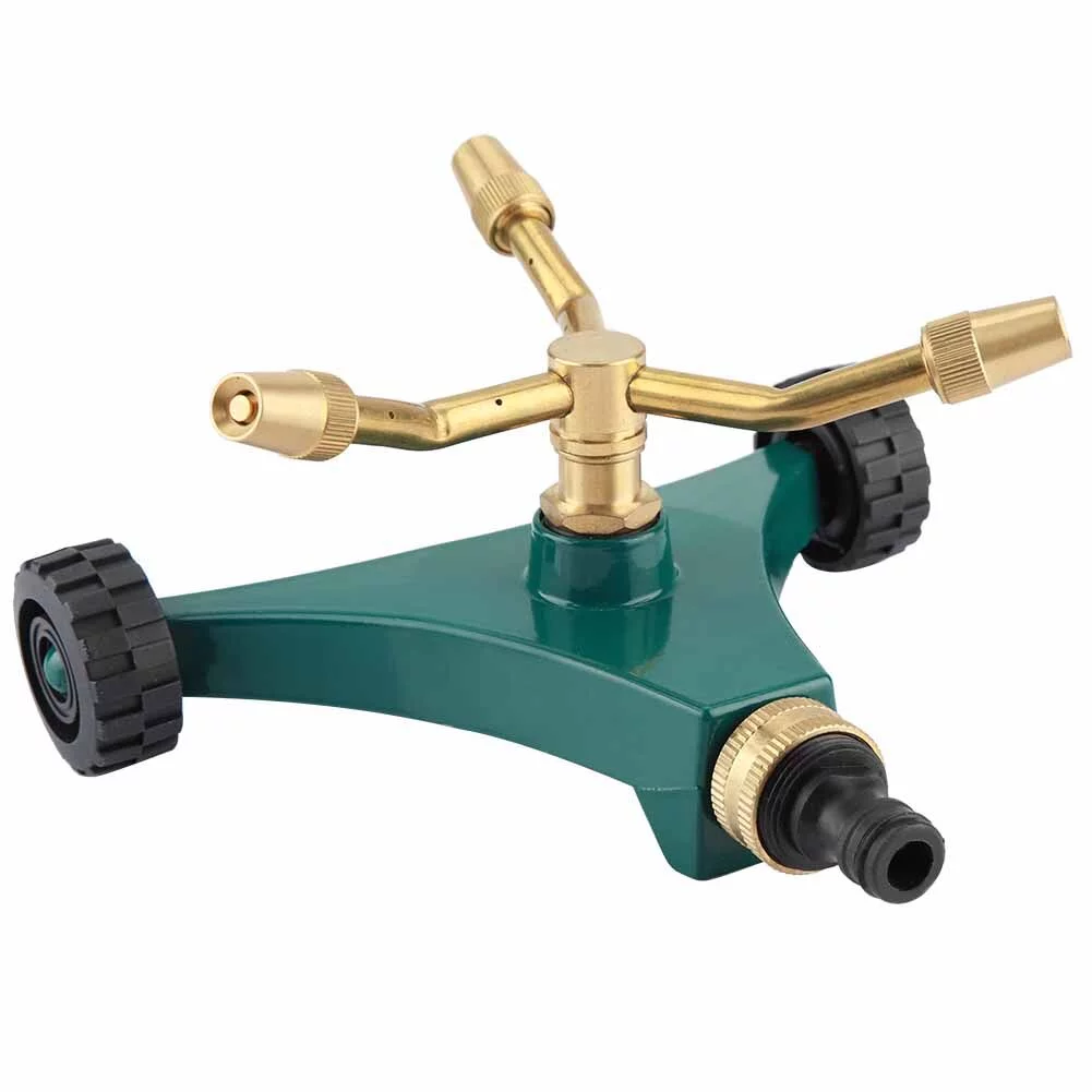 Heaveant Garden Sprinkler, Three Arms Lawn Sprinkler Rotating Garden Cooling Yard Watering Irrigation Tool
