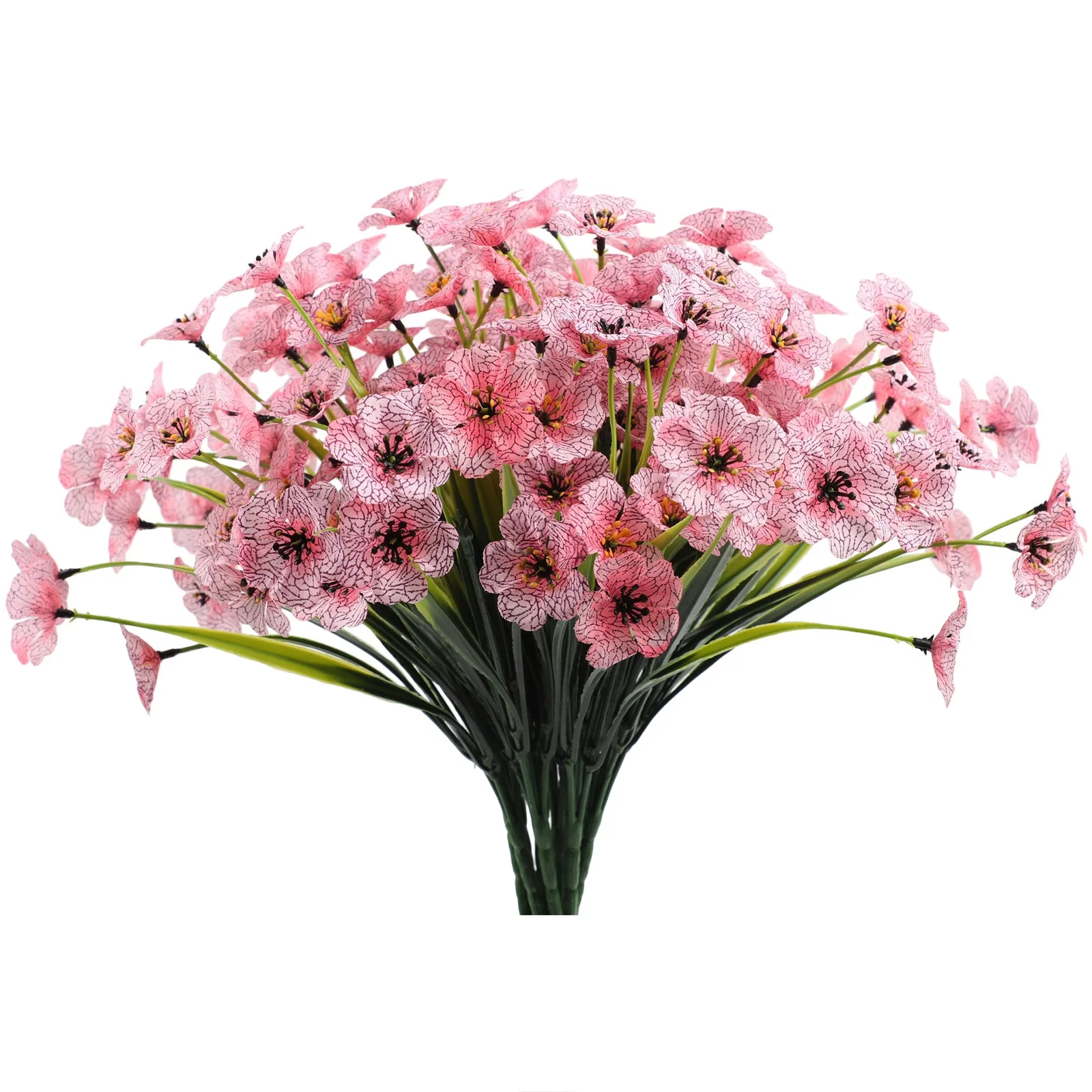 Scceatti Artificial Flowers for Outdoors 12 Bundles 5 Head Fake VioletSpring Grass Flower Water Grass Silk Print Cloth Flower Violet Simulation Flower Outdoor Decoration Flower Silk Flower Home Decor