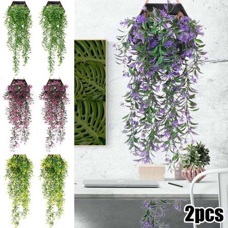 2X Artificial Ivy Flower Vine Garland Hanging Home Garden Trailing Basket Plant