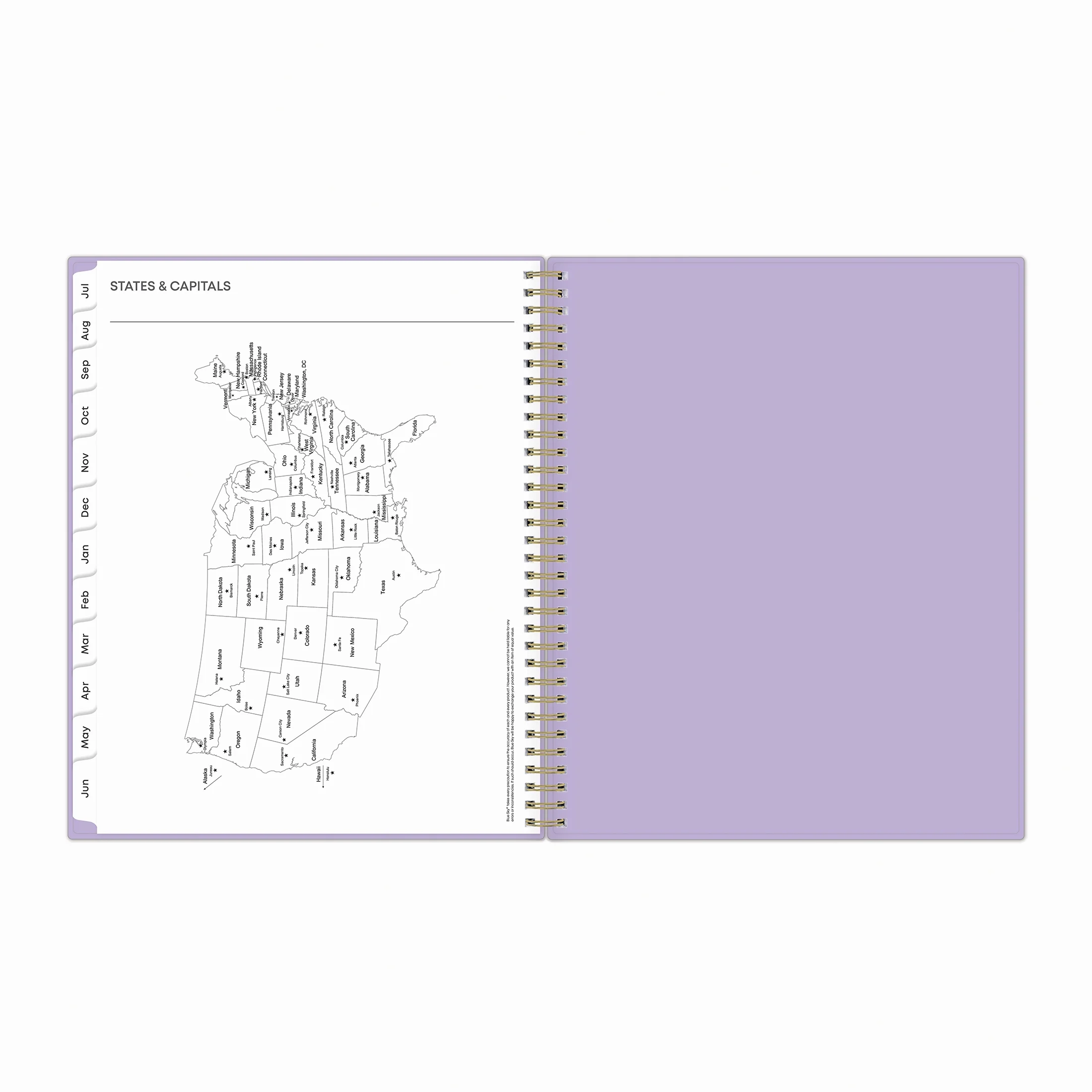 2024-25 Weekly Monthly Planner, 8.5x11, by Blue Sky, Wisteria