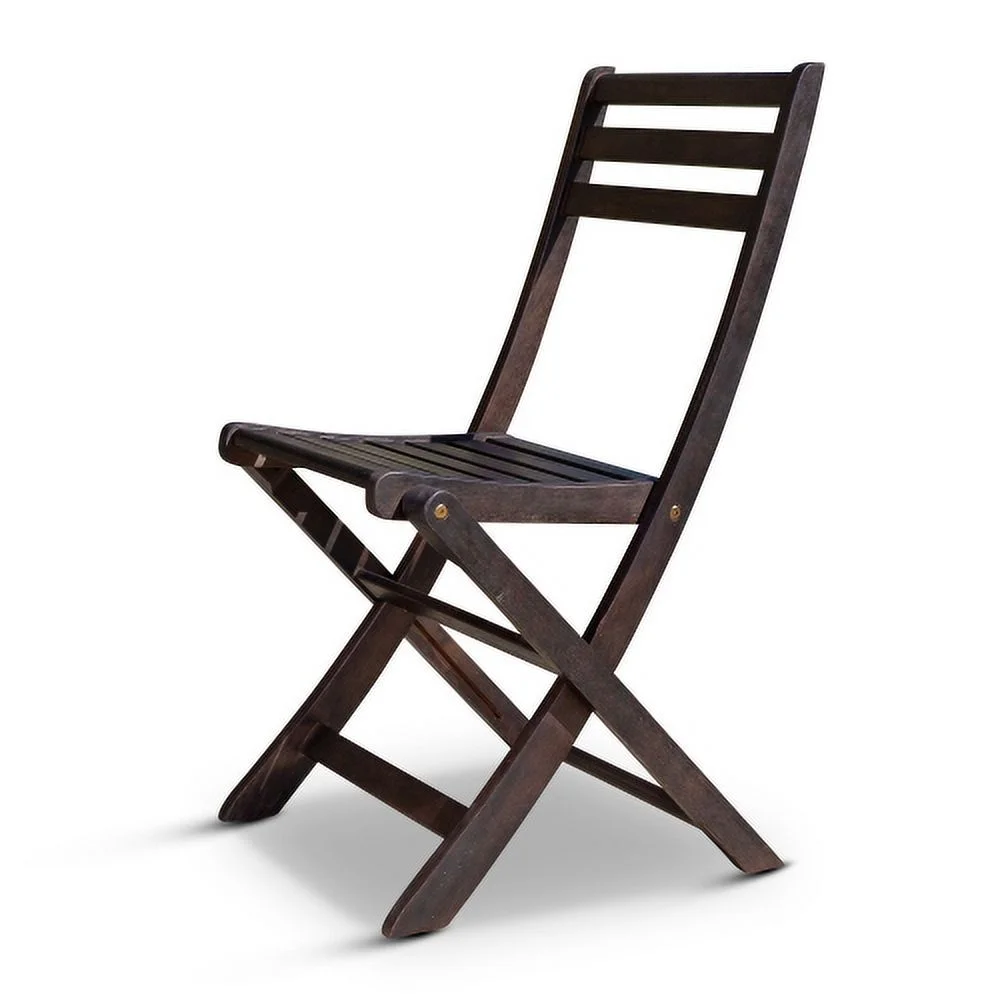 Buumin 3-Piece Eucalyptus Bistro Set, Square, Espresso