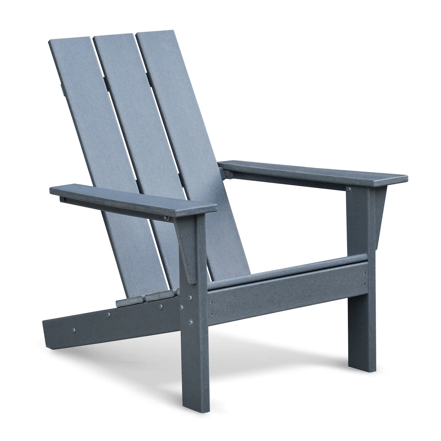 ZWNLKQG Patio All-Weather HDPE Resin Adirondack Chair Dark Grey