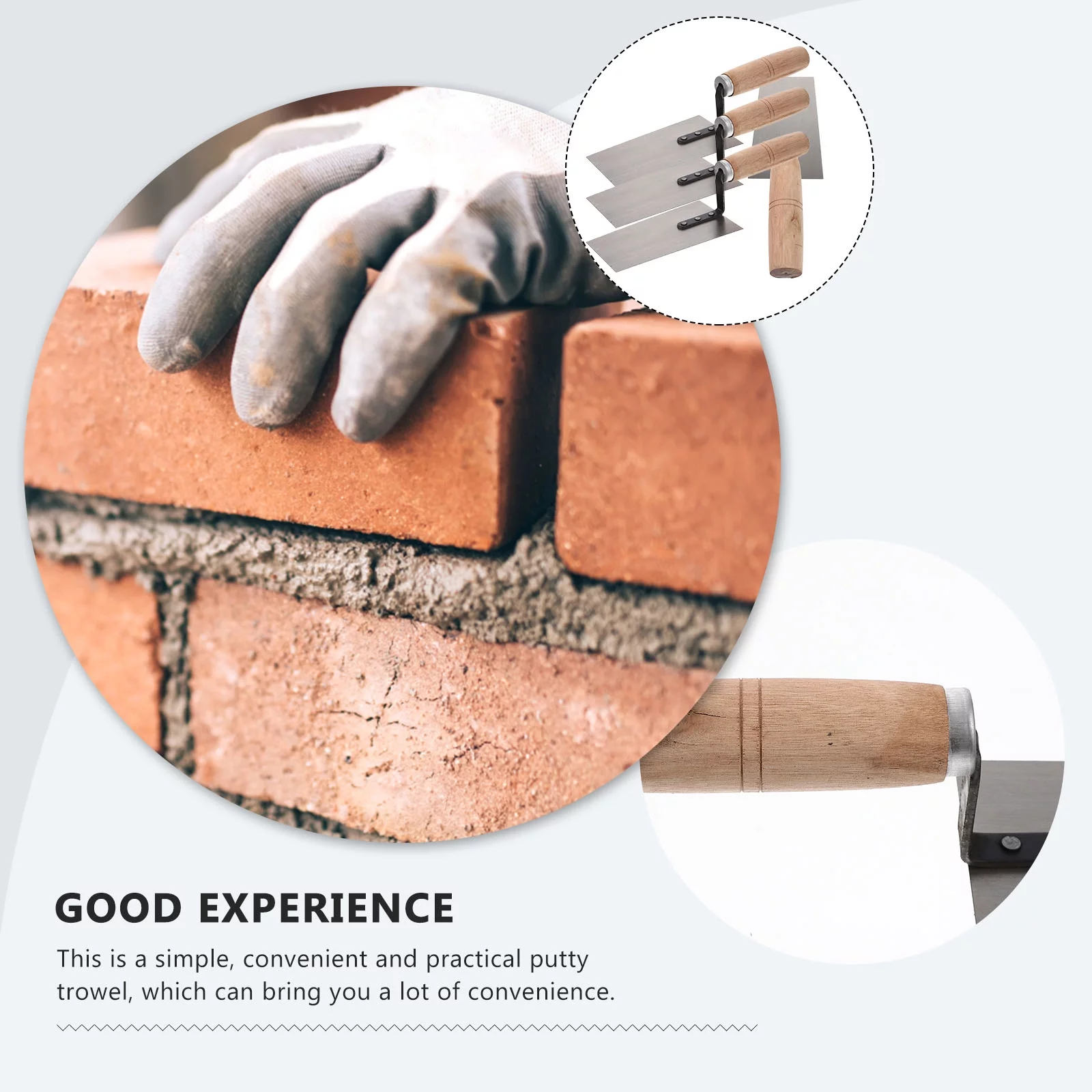 4pcs Masonry Trowel Finishing Trowel Construction Spatula Margin Trowel Paint Scraper