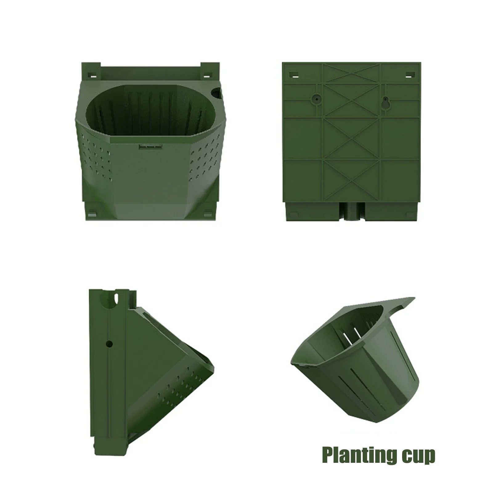 Vertical Greening Pot Wall Hanging Flower Combination Balcony Garden Succulent Flower Pot Small Flower for Indoor Ceramic Large Potted Artificial Indoor Flower Pot Lamp *3PCS