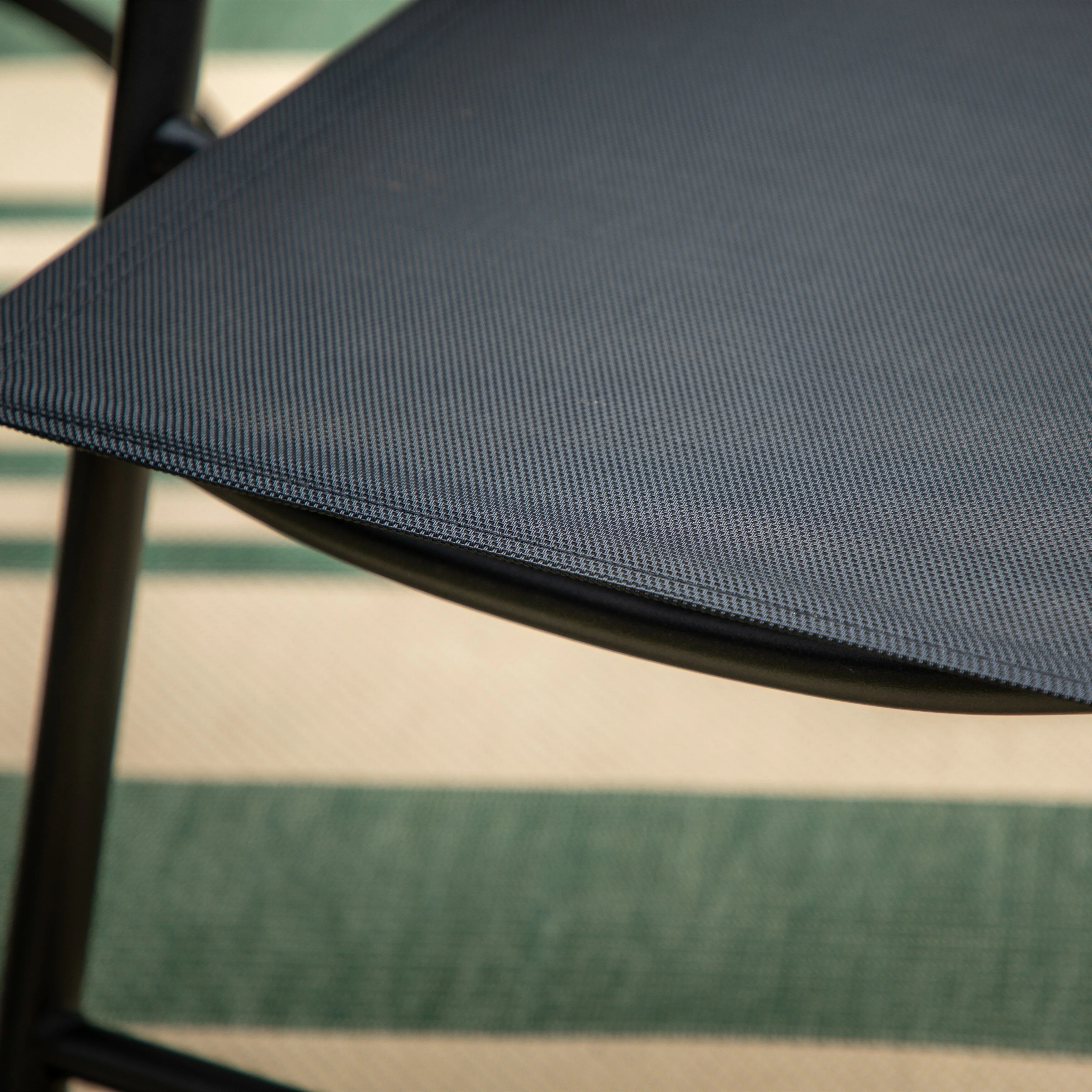 Phi Villa  5/7-Piece Patio Dining Set,  7-positon Reclining Folding Sling Chair & E-Coating Metal Steel Table Chairs