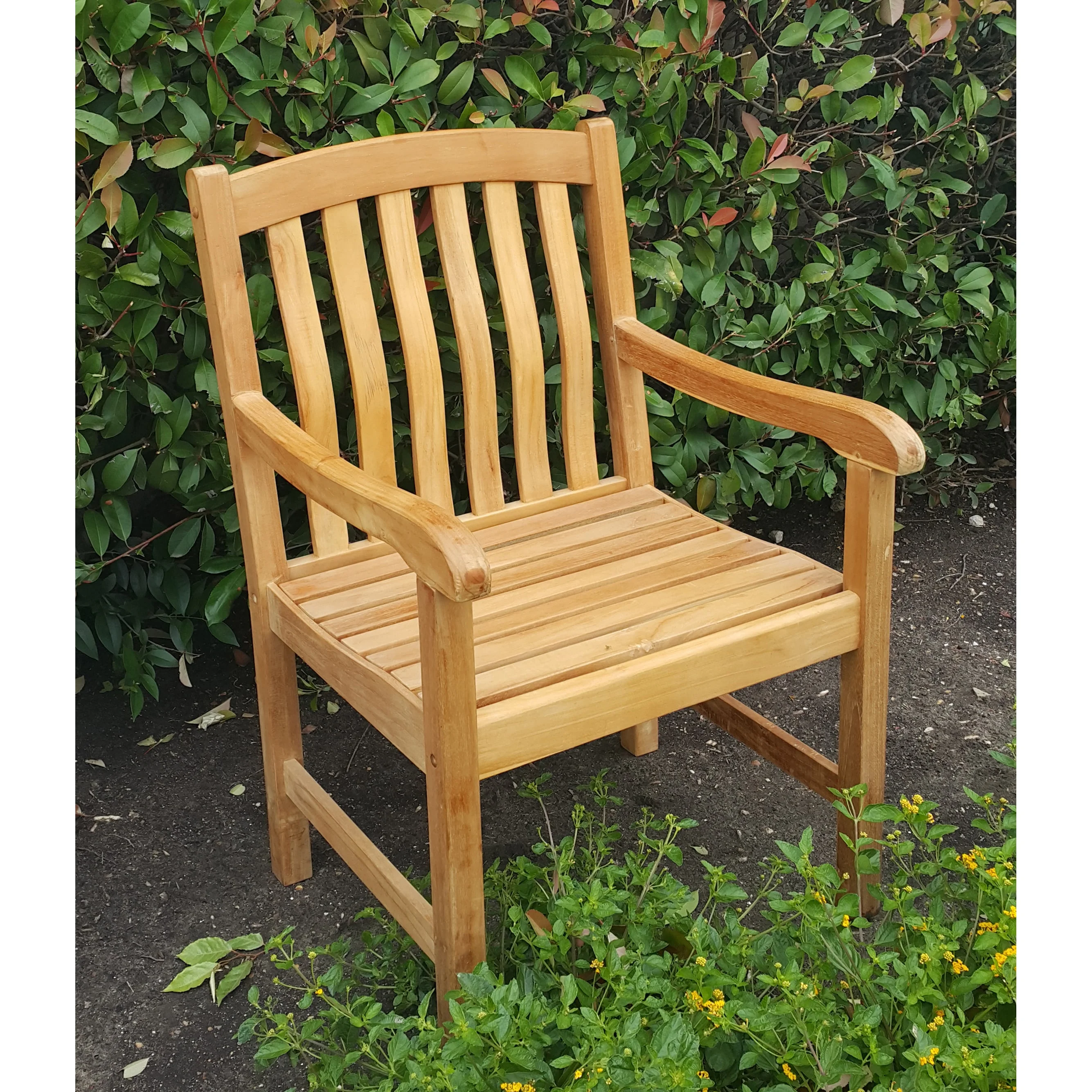 Cambridge-Casual AMZ-120111T Arie Teak Dining Chair, Natural