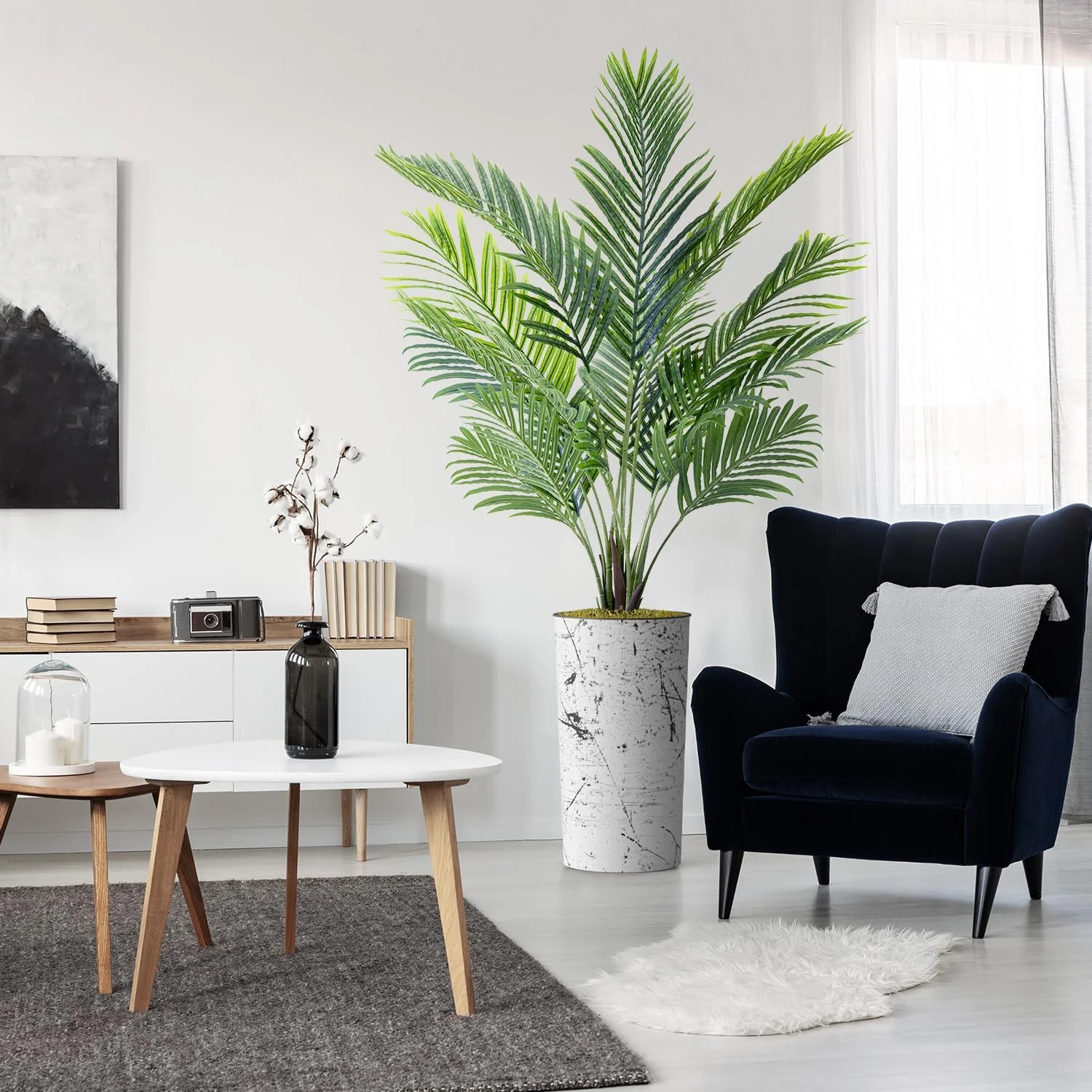 Artificial Tree I Abstract Plater, Fake Areca Tropical Palm Silk Tree For Idoor Ad Outdoor Home Decoratio - 66