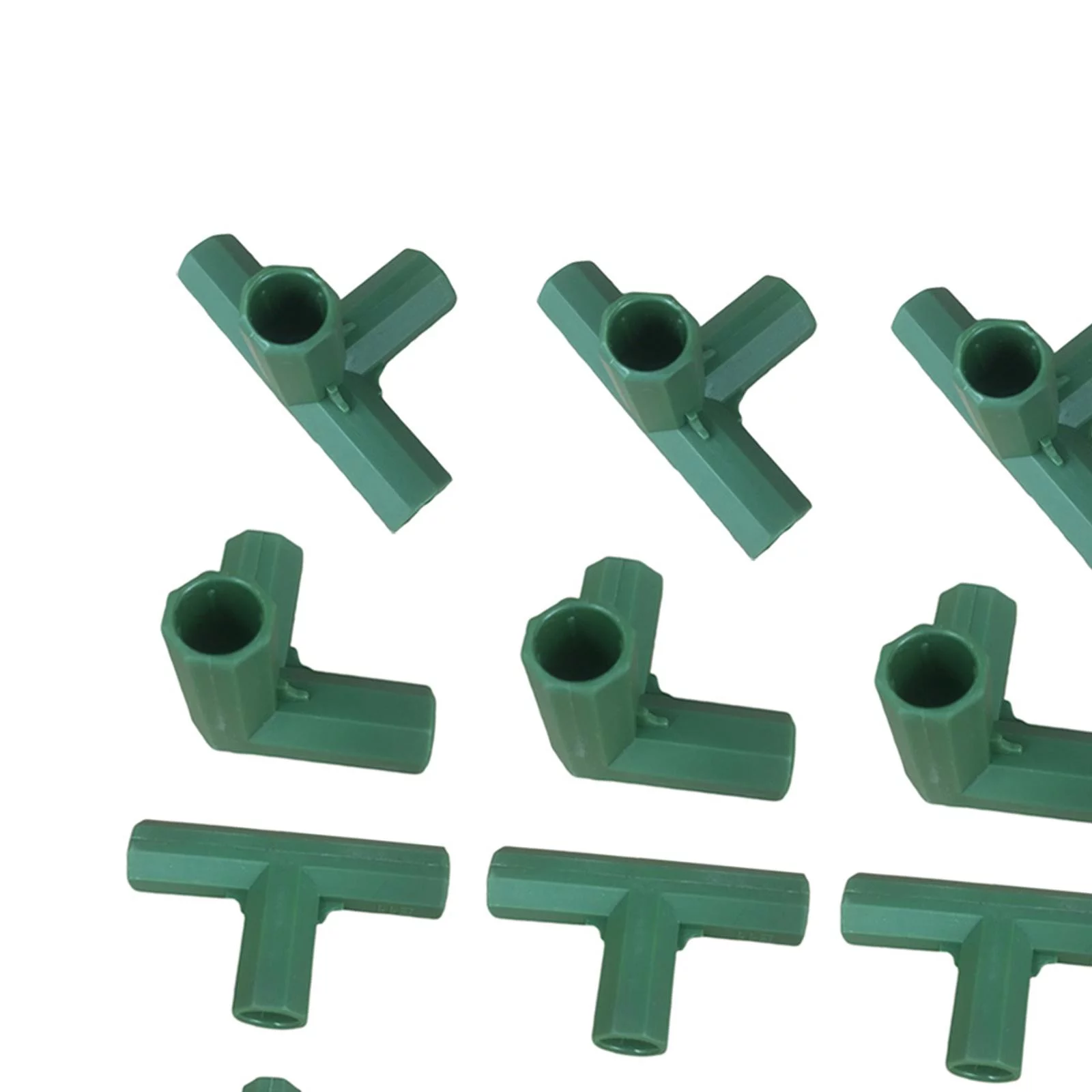 20Pcs Green 11mm Greenhouse Joints Building Fittings Gardening Awning Joints