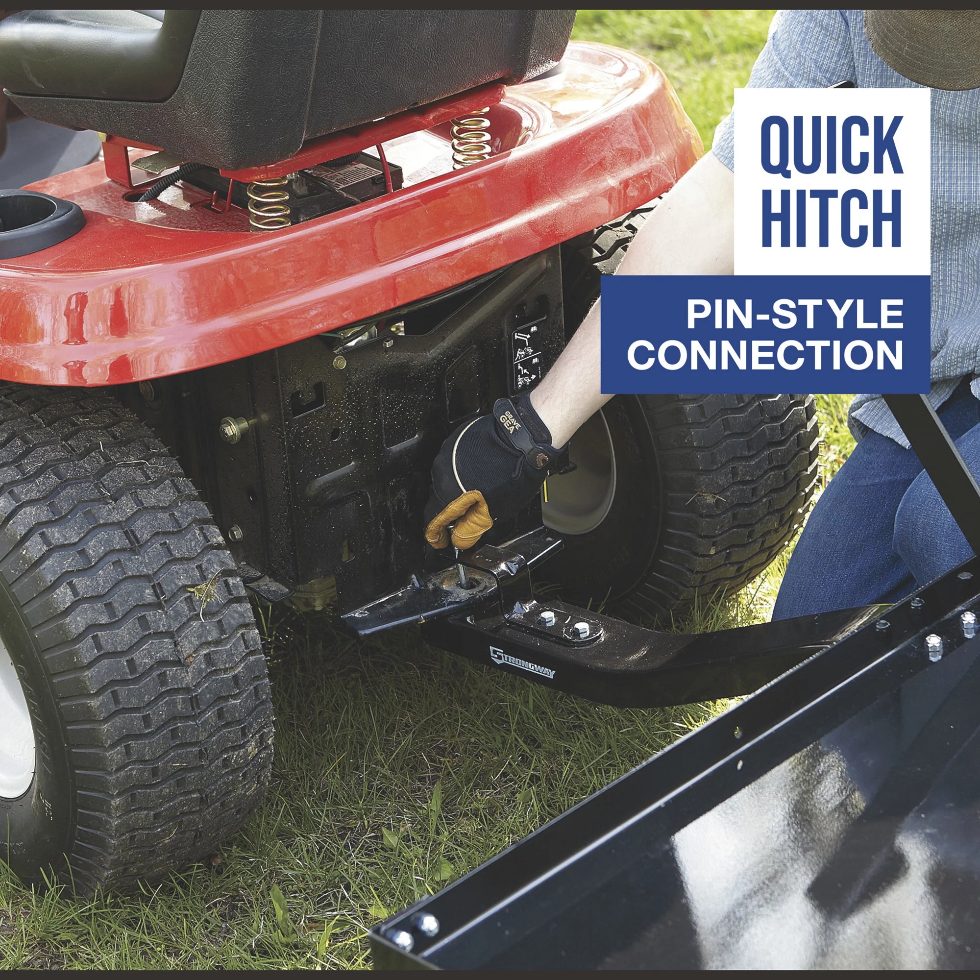 Strongway Tow-Behind Plug Lawn Aerator, 48in.W, 32 Coring Plugs