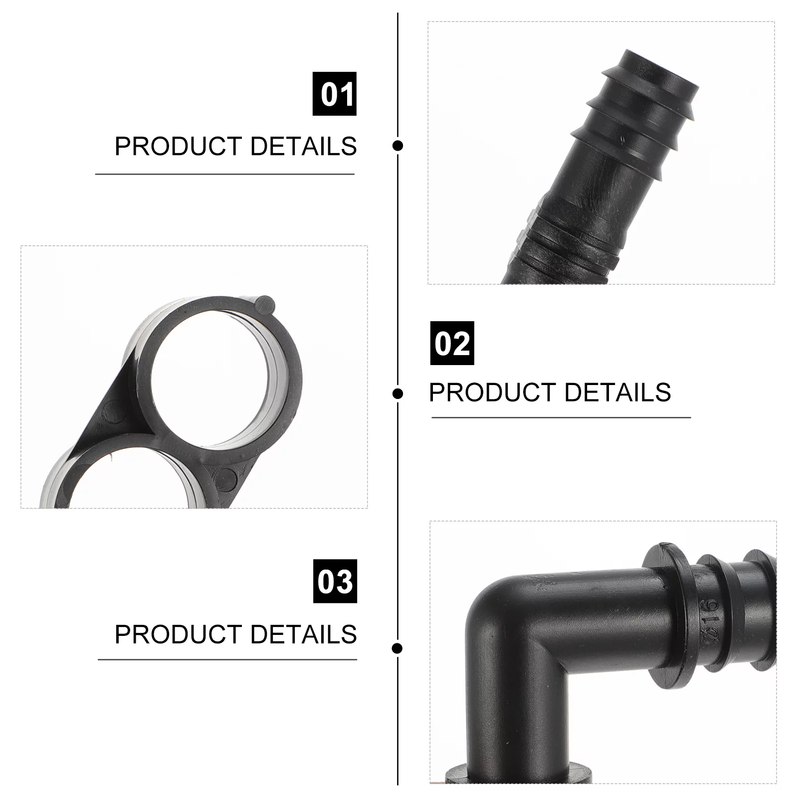 Guichaokj 24pcs PE Spray Nozzles Spray Atomization Irrigation Drippers Sprinklers Emitter Drip (Black)