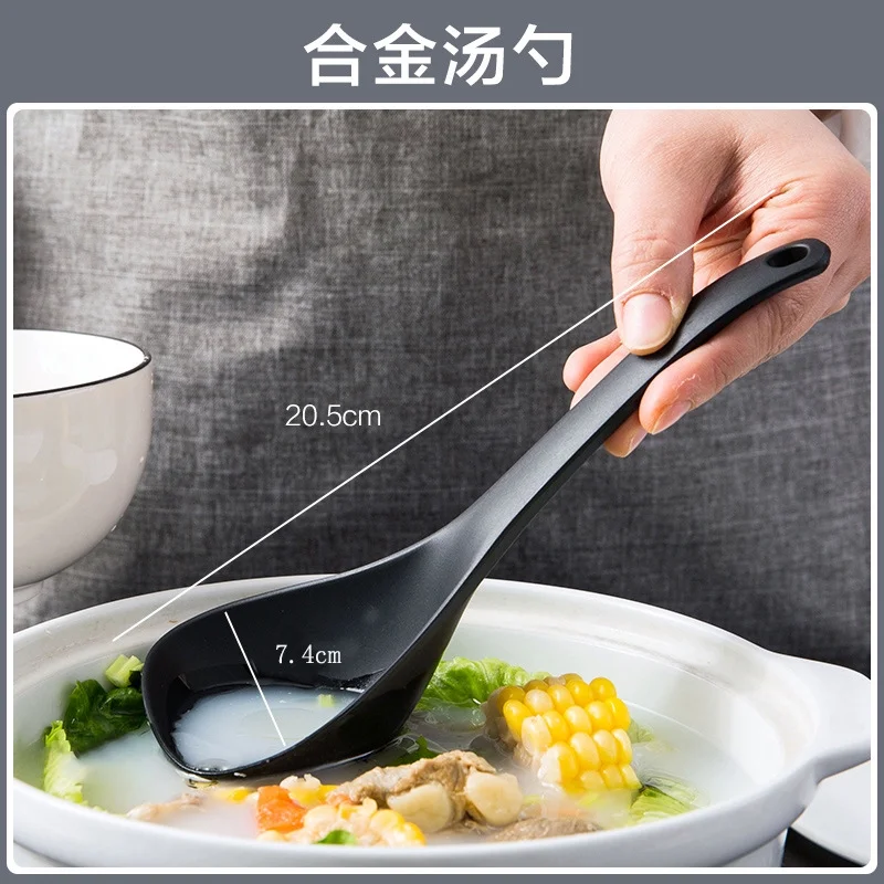 Haning Alloy Non Stick Rice Spoons Rice shovel Spatula Long Deep Soup Scoop Kitchen Utensil Multifunctional Rice Cooker Rice spoon red