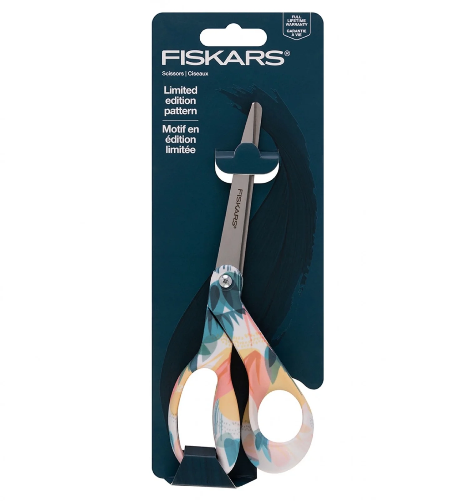 FISKARS Premier 8 Inch Bent Fashion Deco Abstract Painting Scissors