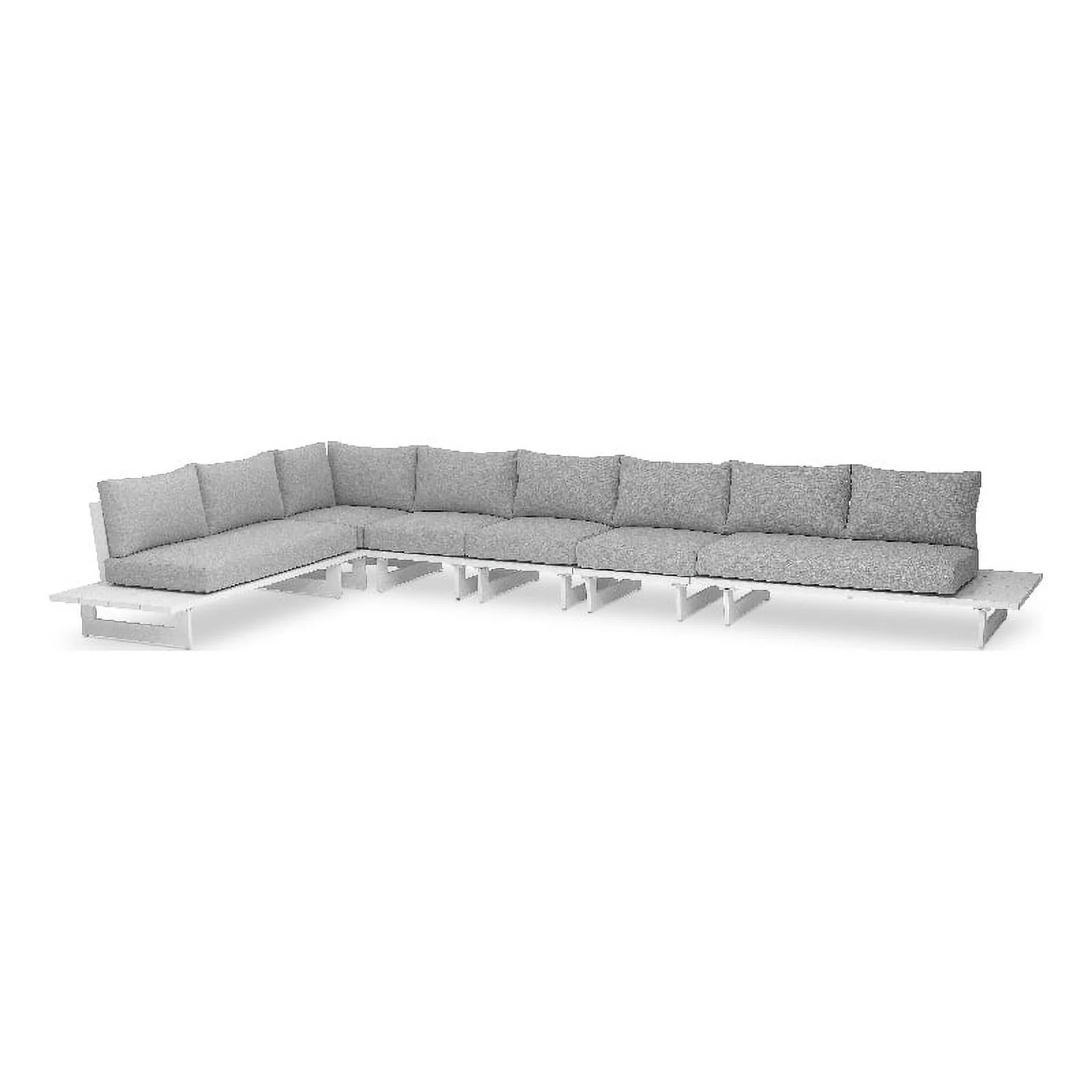 Meridian Furniture Maldives Grey Water Resisting Outdoor Modular Sectional