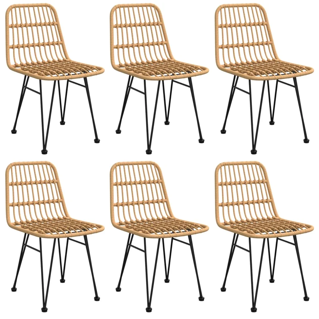 Suzicca 7 Piece Patio Dining Set Poly Rattan